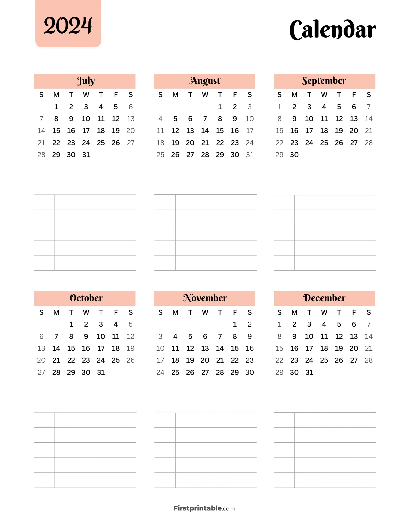 2024-2025 Calendar Printables | Free Pdf | 2024 and 2025 Calendar Planner Printable