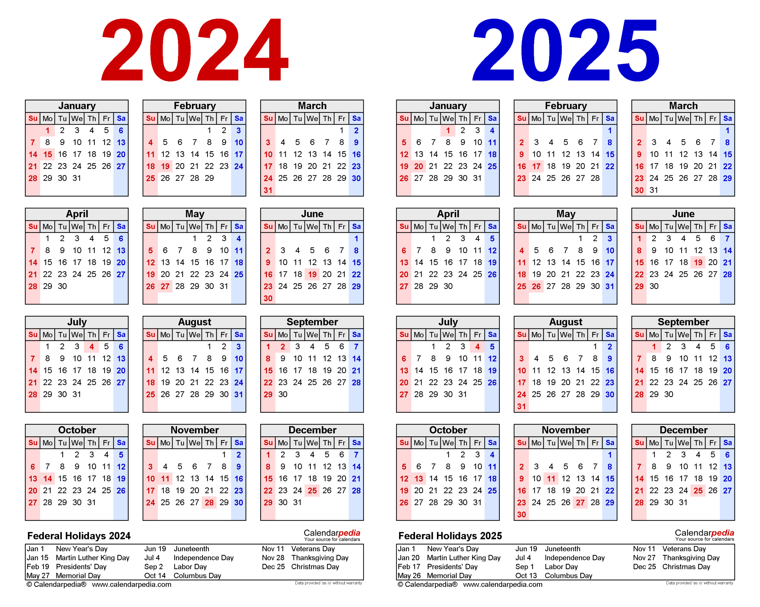 2024-2025 Two Year Calendar - Free Printable Pdf Templates | 2024 - 2025 Calendar Printable Download