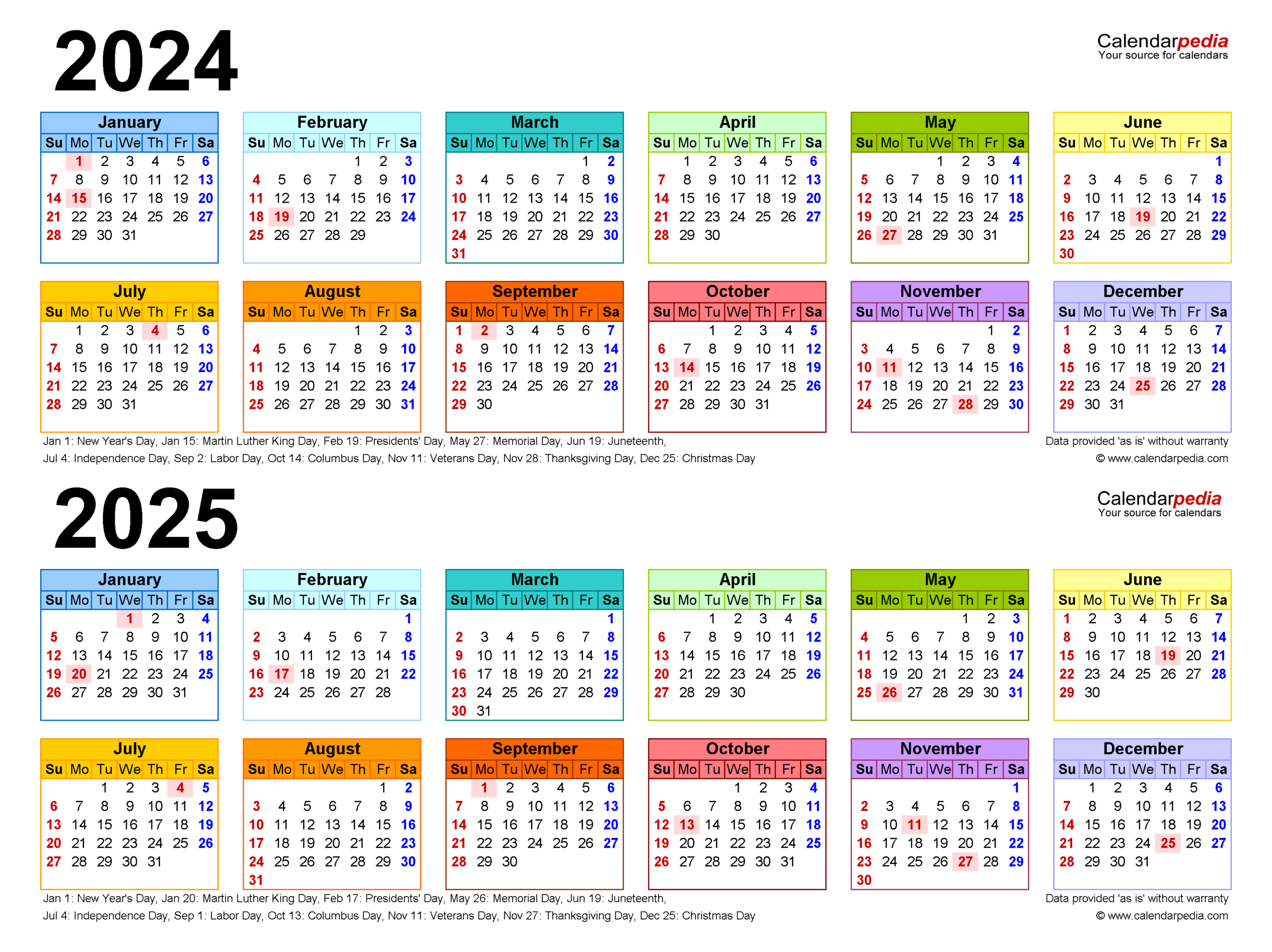 2024-2025 Two Year Calendar - Free Printable Pdf Templates | Calendar 2025