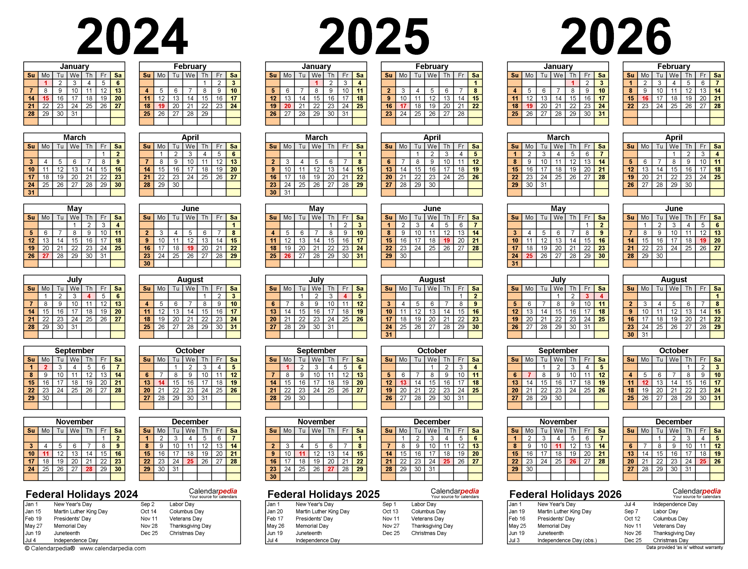 2024-2026 Three Year Calendar - Free Printable Pdf Templates | Printable 2025 Timeshare Calendar