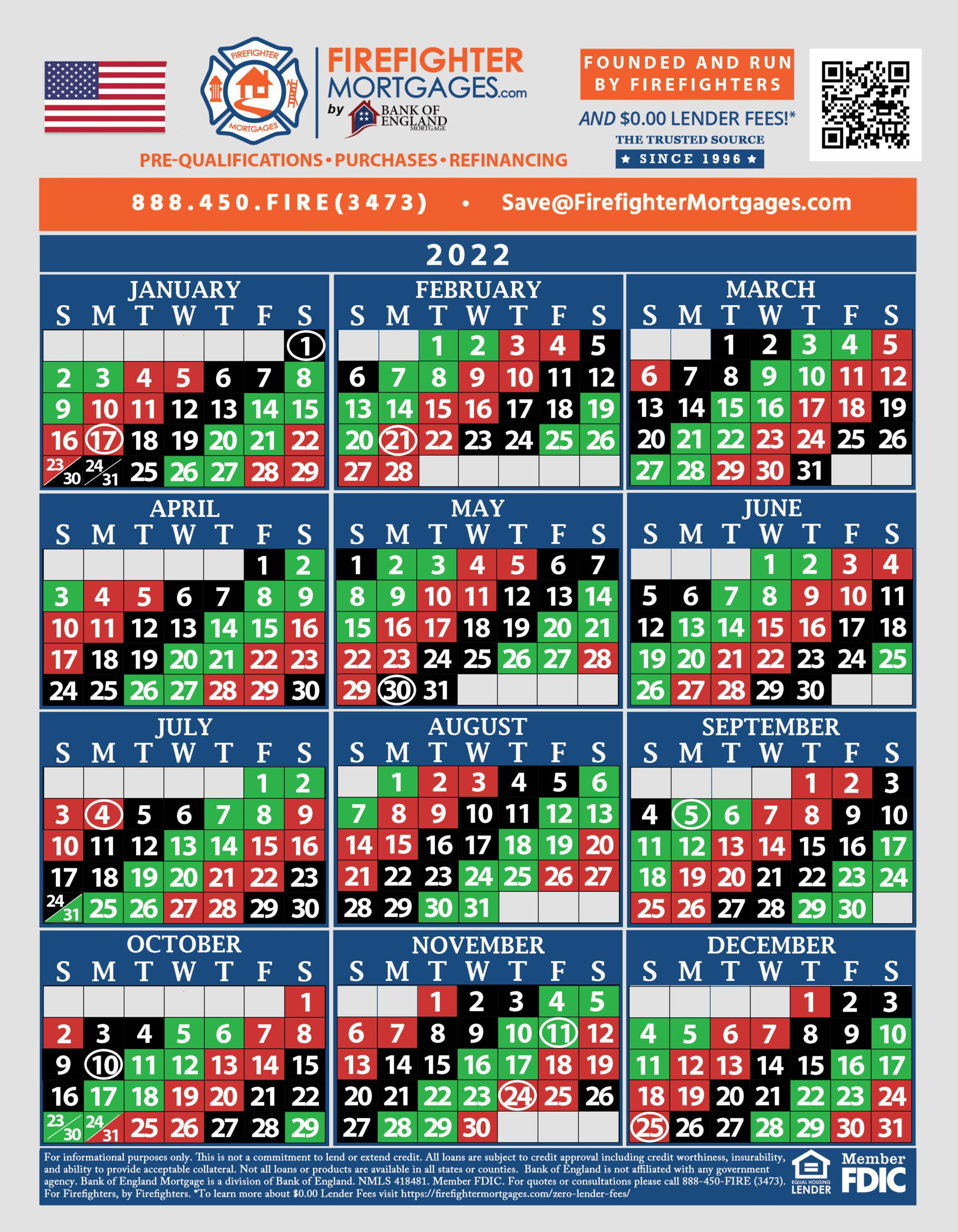 2024 Firefighter Shift Calendarsfirefighter Mortgages® | 48 96 Shift Calendar 2025 Printable