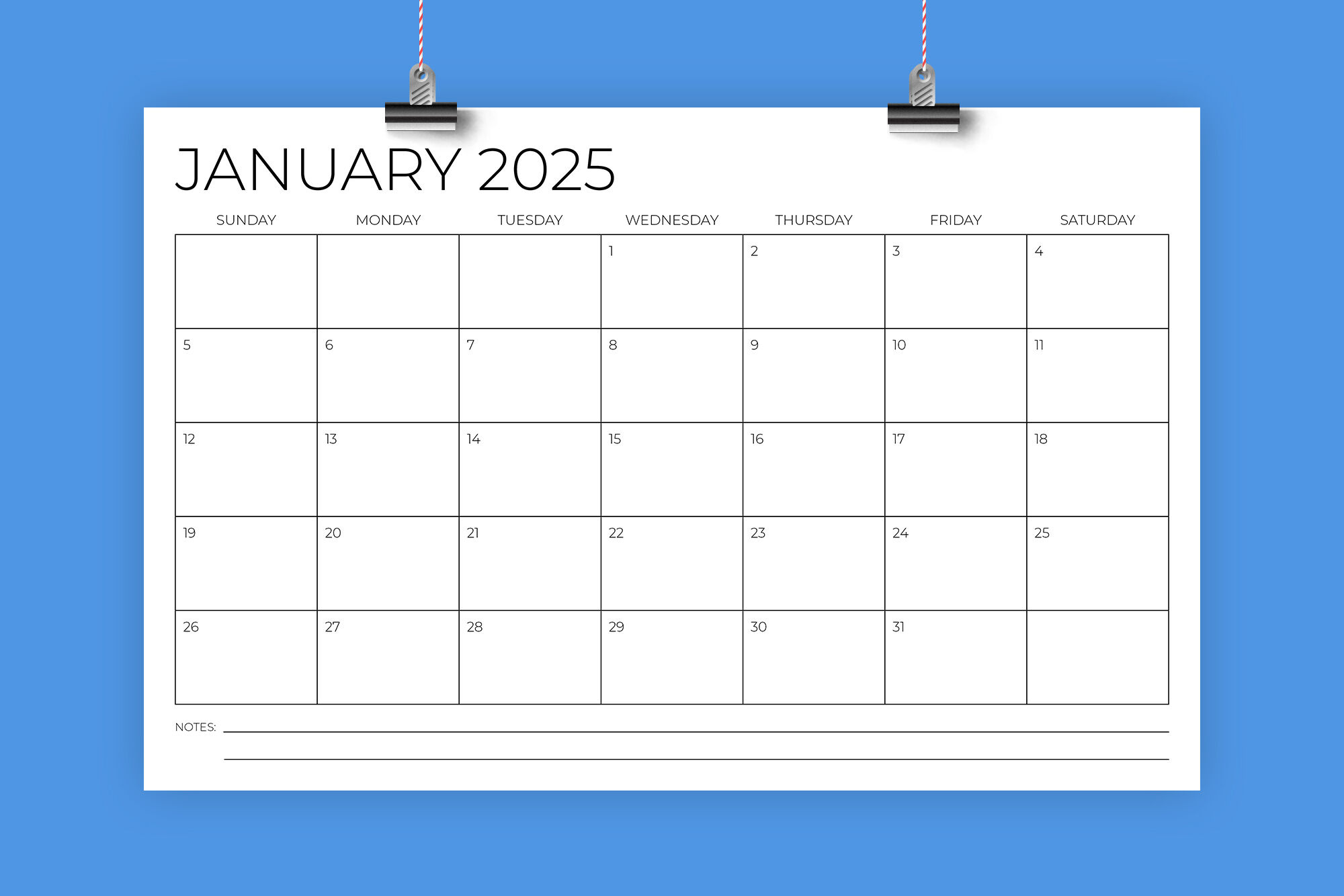 2025 11X17 Calendar Templaterunning With Foxes | Thehungryjpeg | 2025 Printable Calendar 11X17