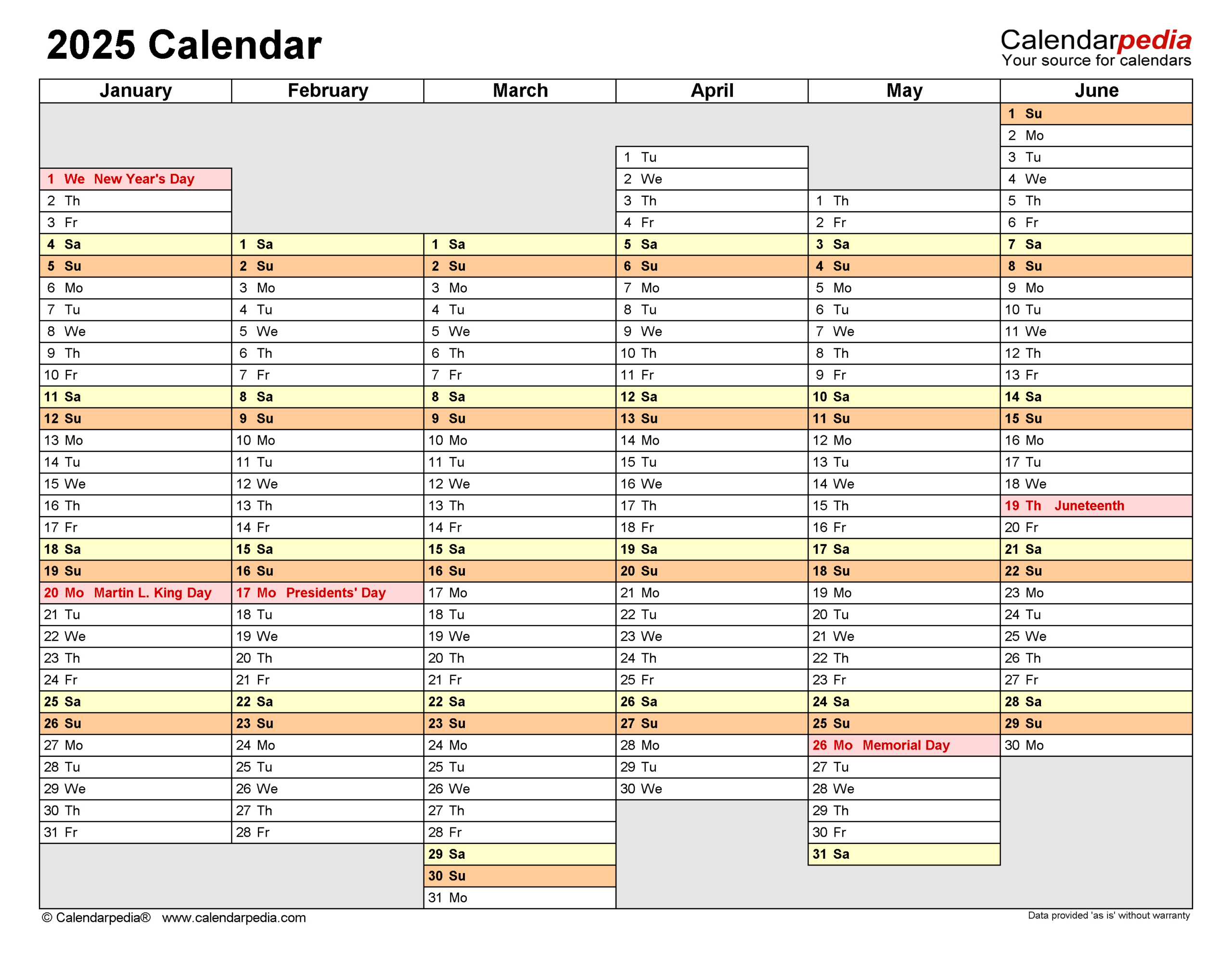 2025 Calendar - Free Printable Pdf Templates - Calendarpedia |  Calendar 2025