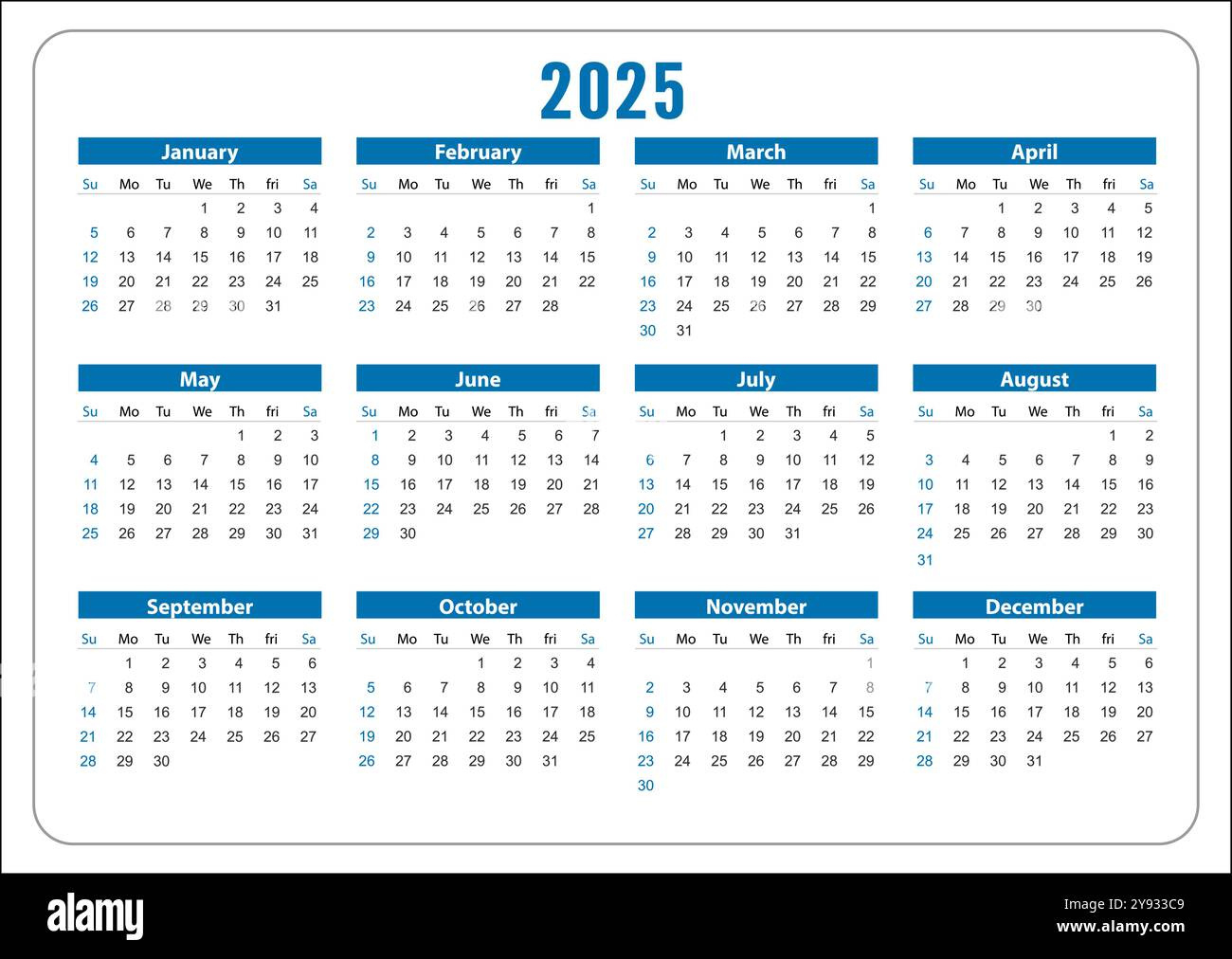 2025 Calendar Hi-Res Stock Photography And Images - Alamy | Calendar 2025