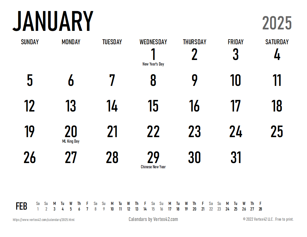 2025 Calendar Templates And Images | 2025 Printable Calendar Template