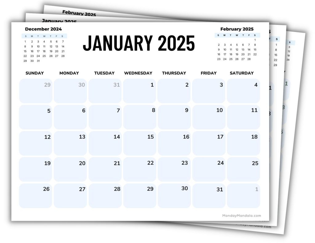 2025 Printable Calendars (56 Free Pdf Printables) | 2025 Calendar Months Printable