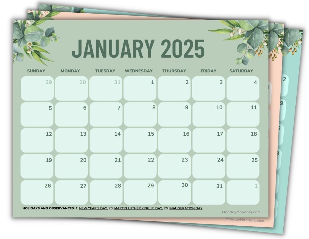 2025 Printable Calendars (56 Free Pdf Printables) | Calendar 2025