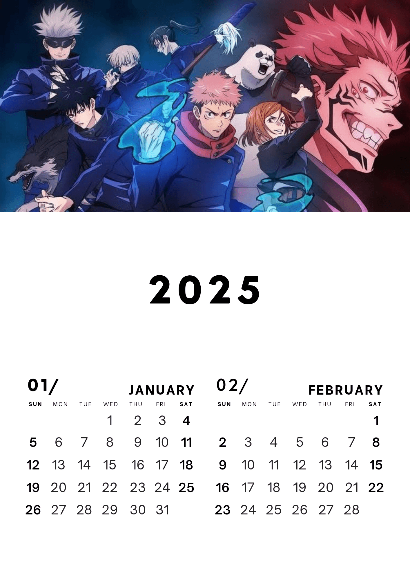 Anime Calendarmeliodassin015 - Raket.ph | Anime Calendar 2025 Printable