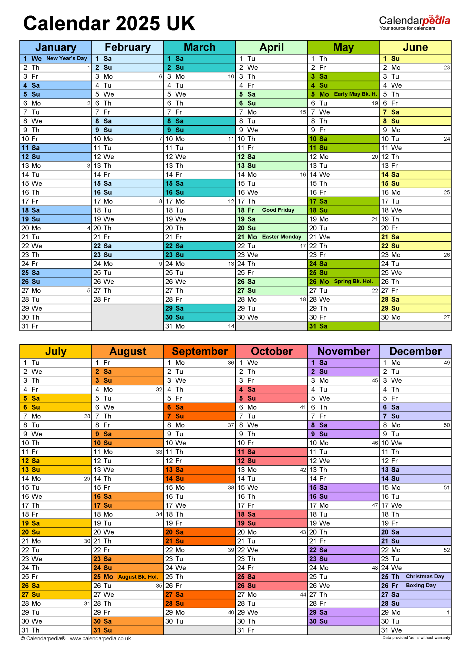 Calendar 2025 (Uk) - Free Printable Microsoft Word Templates | Calendar 2025