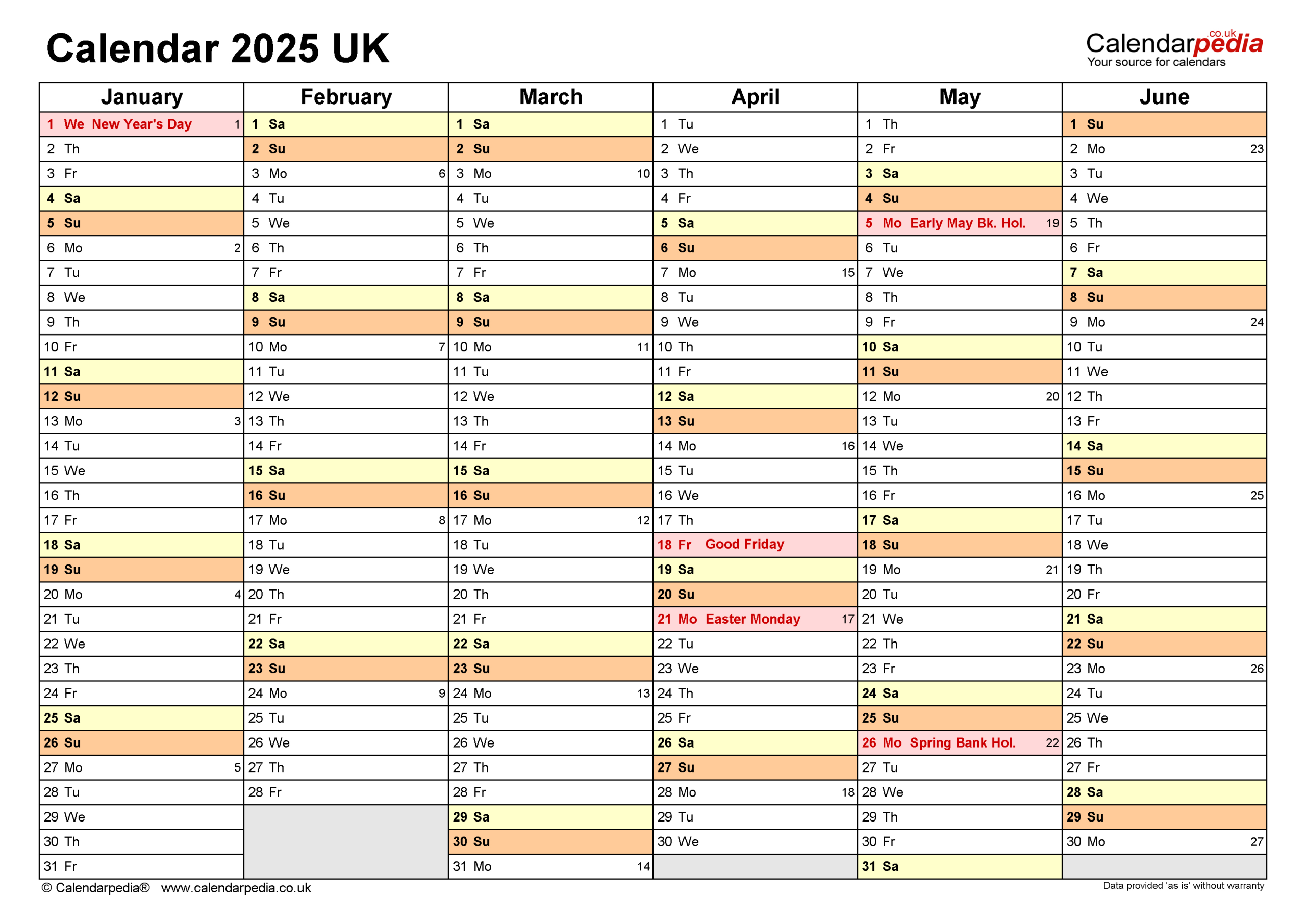 Calendar 2025 (Uk) - Free Printable Pdf Templates | Calendar 2025 Printable UK