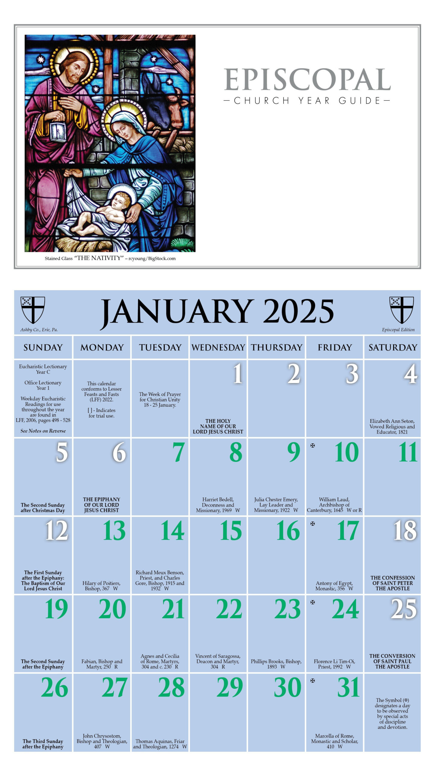 Churchpublishing: 2025 Episcopal Church Year Guide Kalendar | Church Calendar 2025 Printable