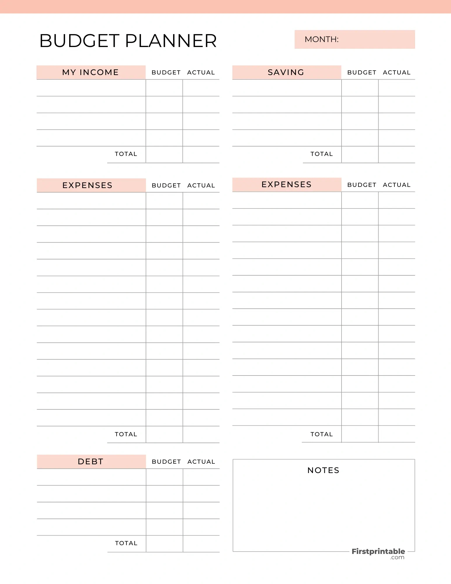 Free Budget Planner Templates | Printable &amp;amp; Fillable | Calendar 2025