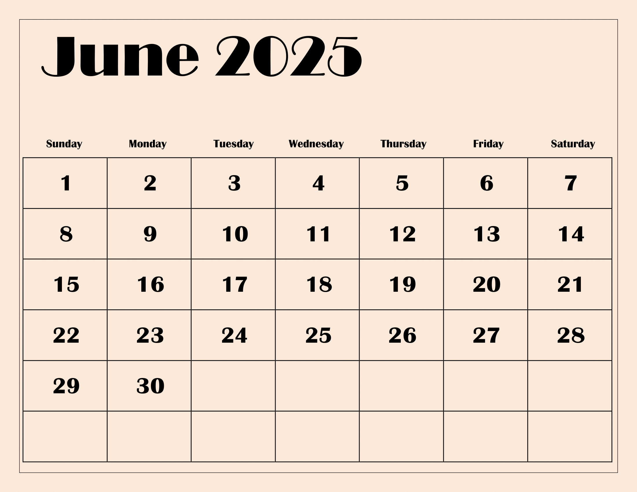 Free June 2025 Calendar Printable Pdf Template With Holidays | Free Printable Calendar For June 2025