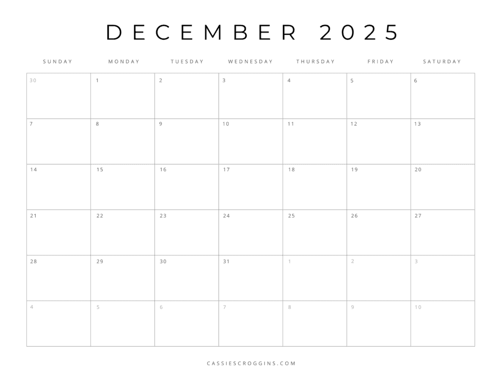 Free Printable 2025 Blank Calendar Templates (All 12 Months) | Calendar 2025