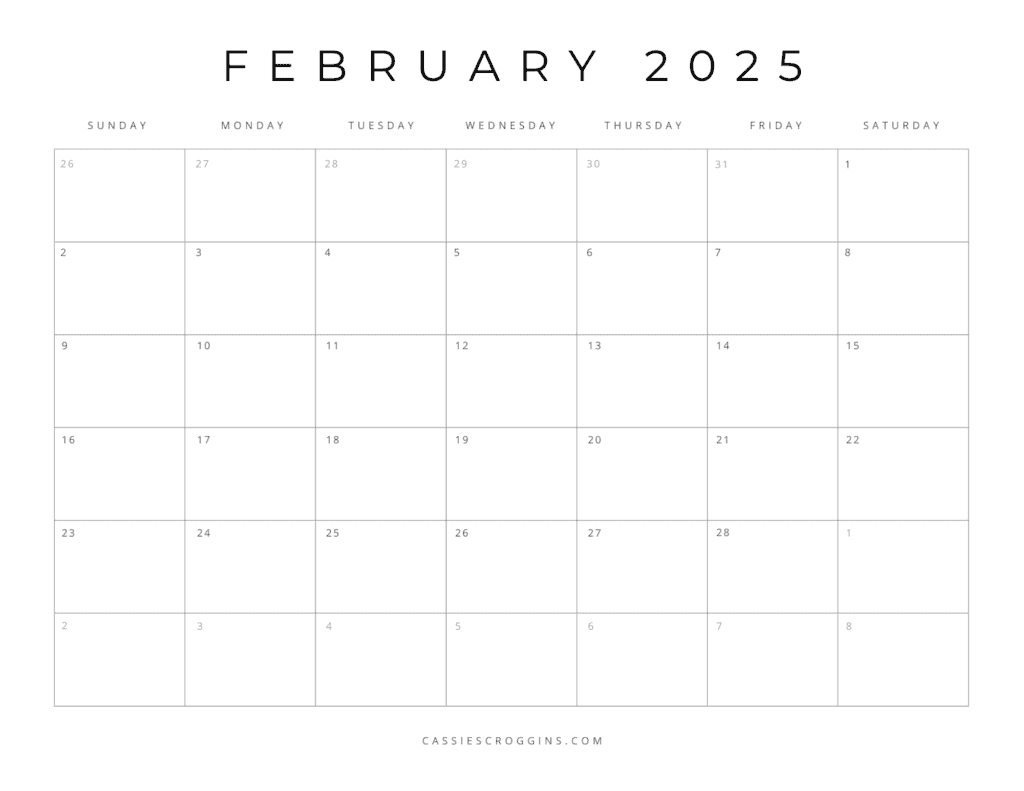 Free Printable 2025 Blank Calendar Templates (All 12 Months) | Printable 2025 Calendar By Month With Holidays