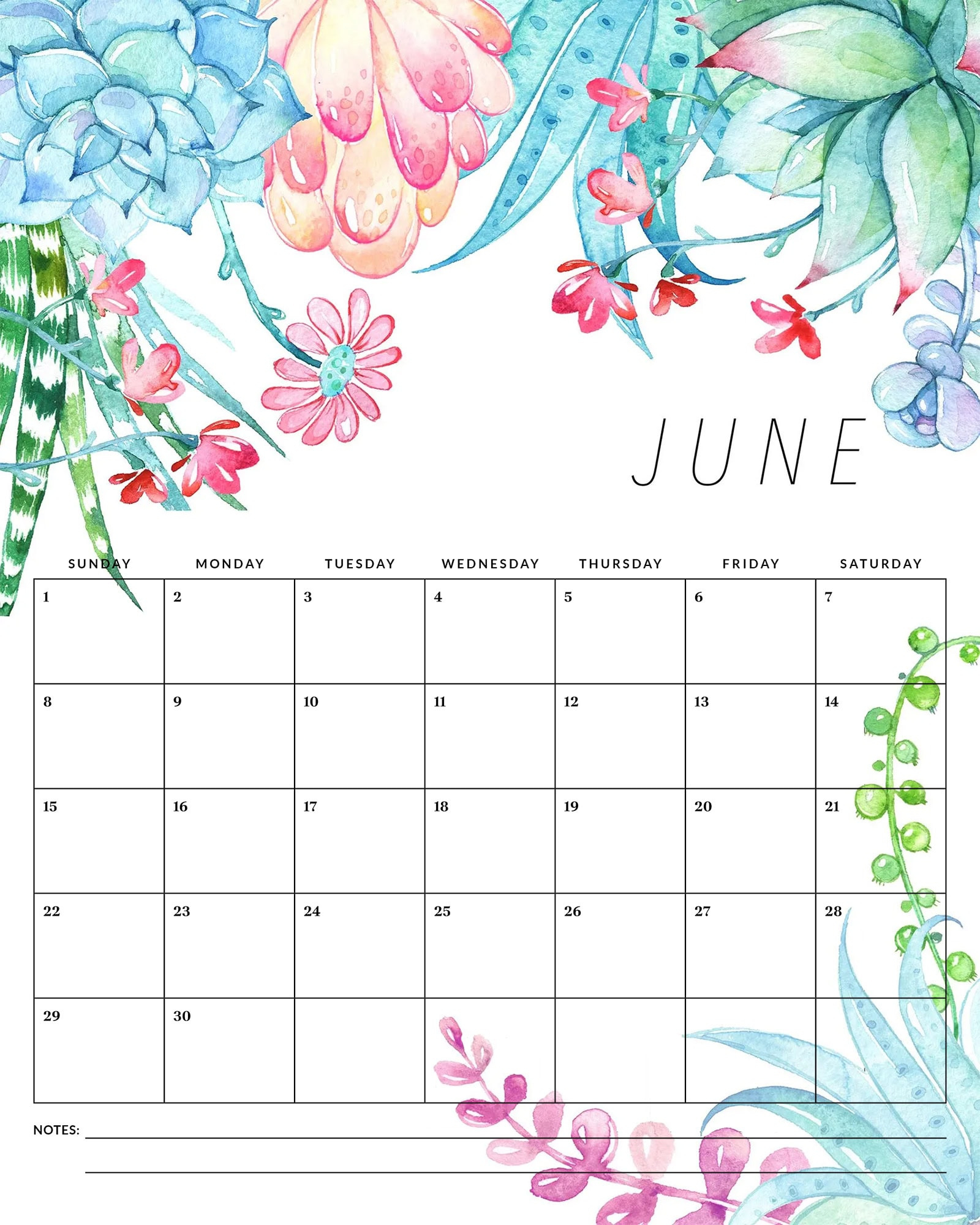 Free Printable 2025 Floral Calendar - The Cottage Market | Free Floral Printable Calendar 2025