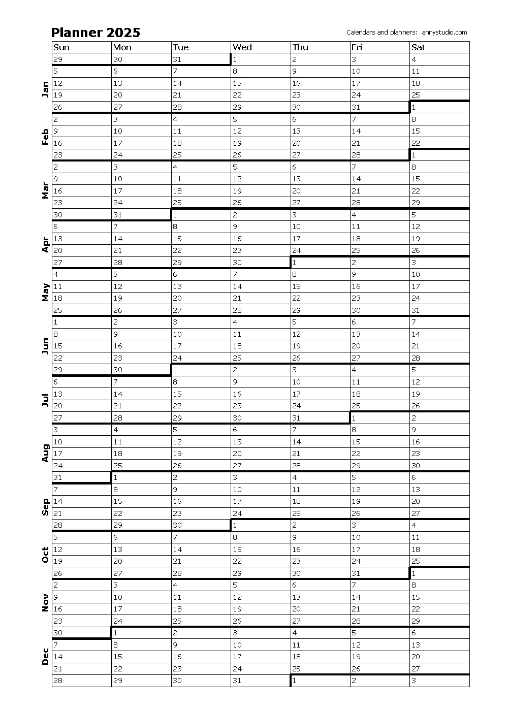 Free Printable Calendars And Planners 2025, 2026 And 2027 | Calendar Planner 2025 Printable