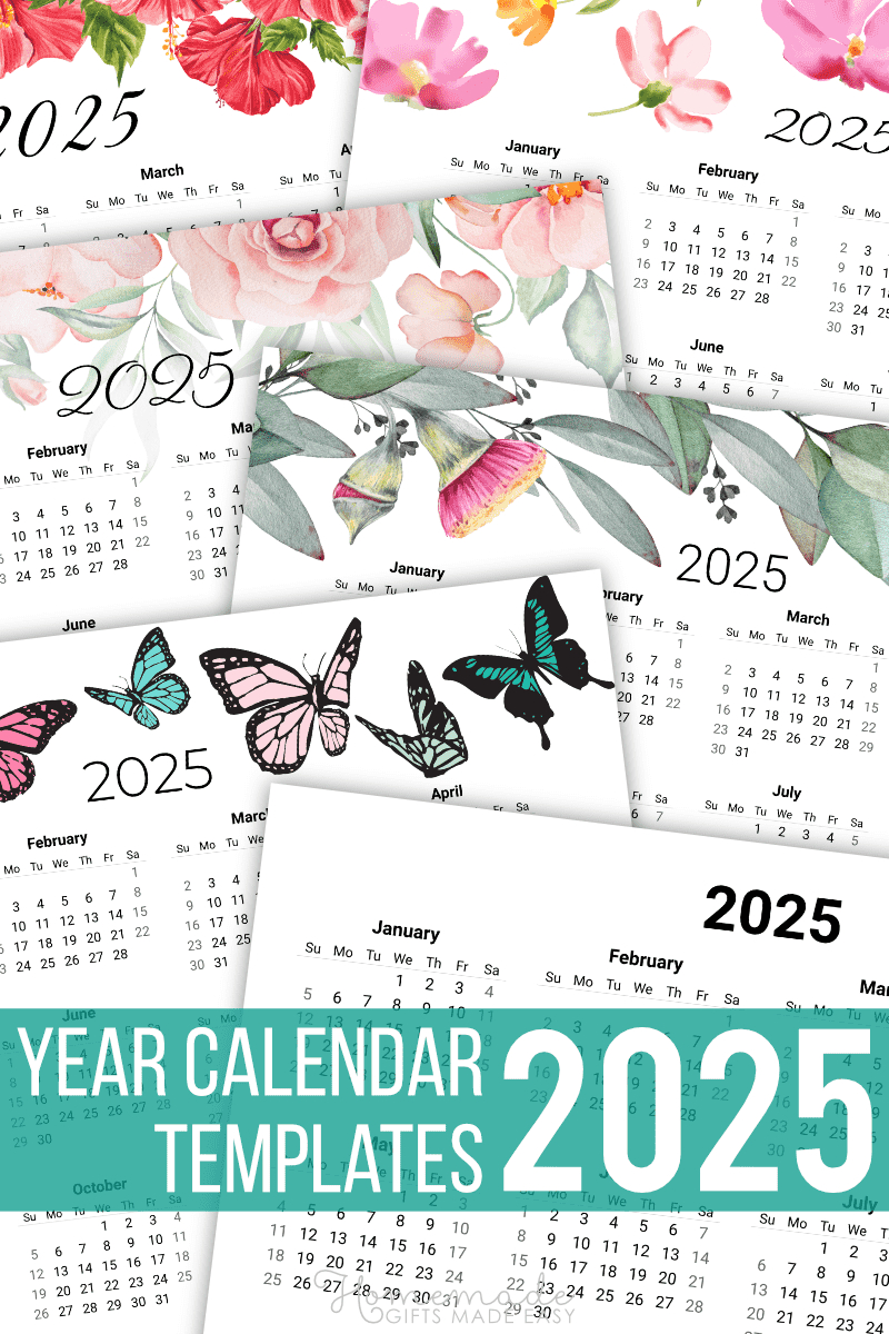 January 2025 Calendar Printable With Holidays | 2025 Printable Calendar Homemade Gifts Made Easy