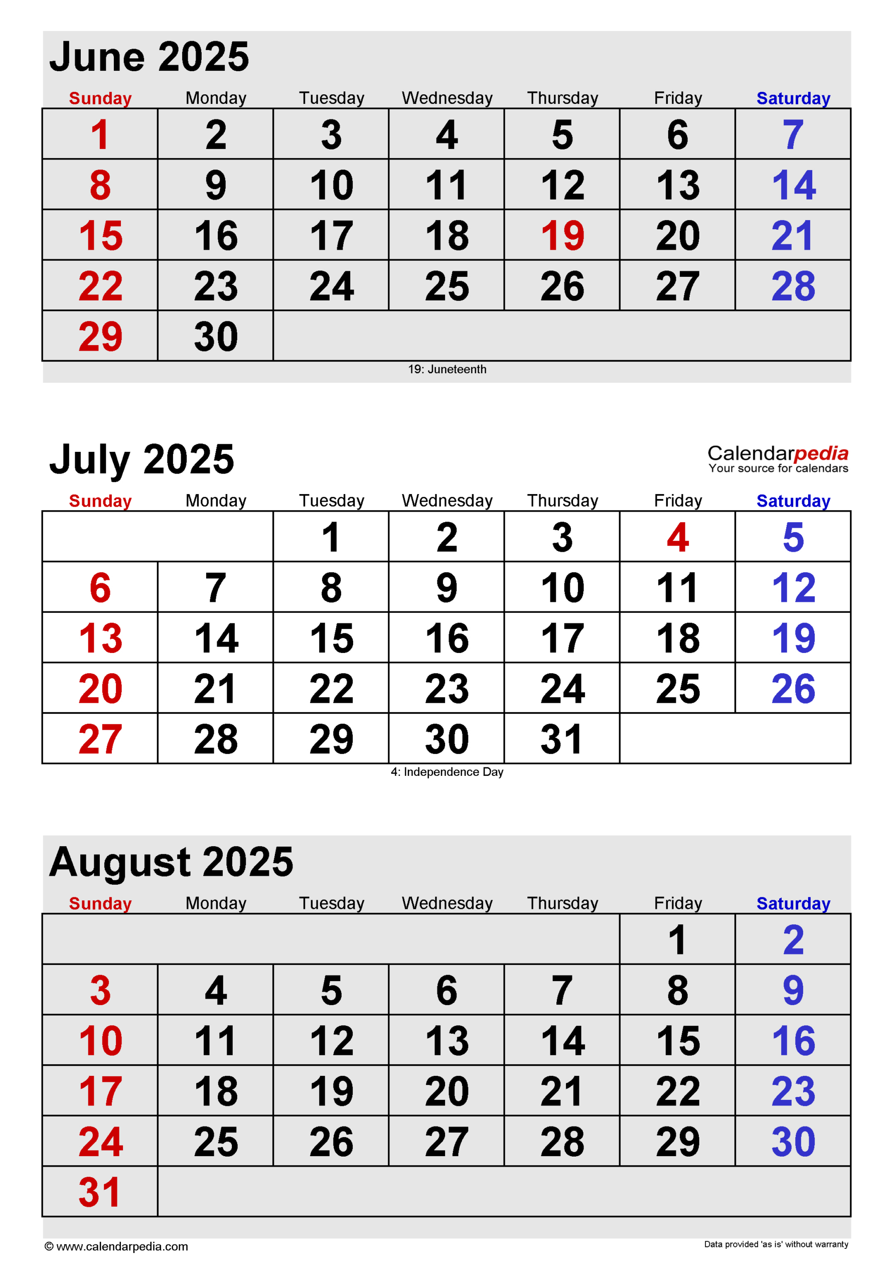 July 2025 Calendar | Templates For Word, Excel And Pdf | Calendar 2025