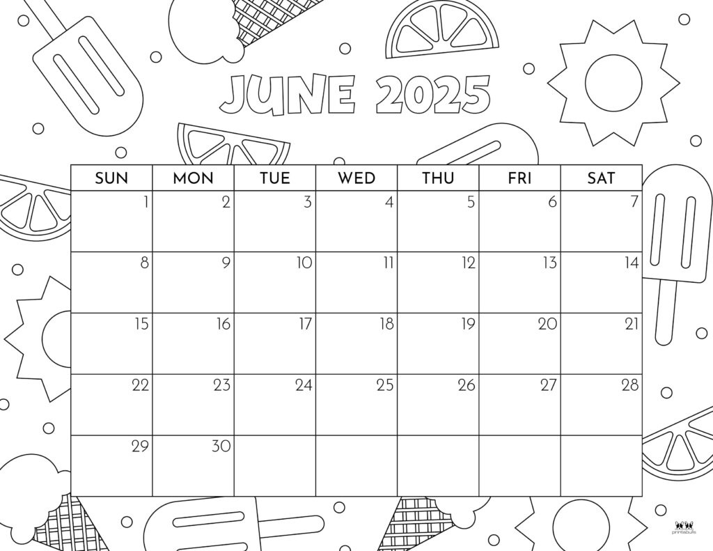 June 2025 Calendars - 107 Free Printables | Printabulls | Calendar 2025