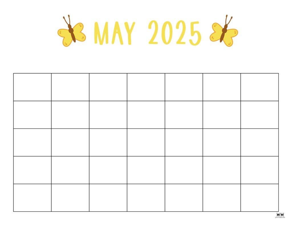 May 2025 Calendars - 107 Free Printables | Printabulls | Printable May Calendar 2025