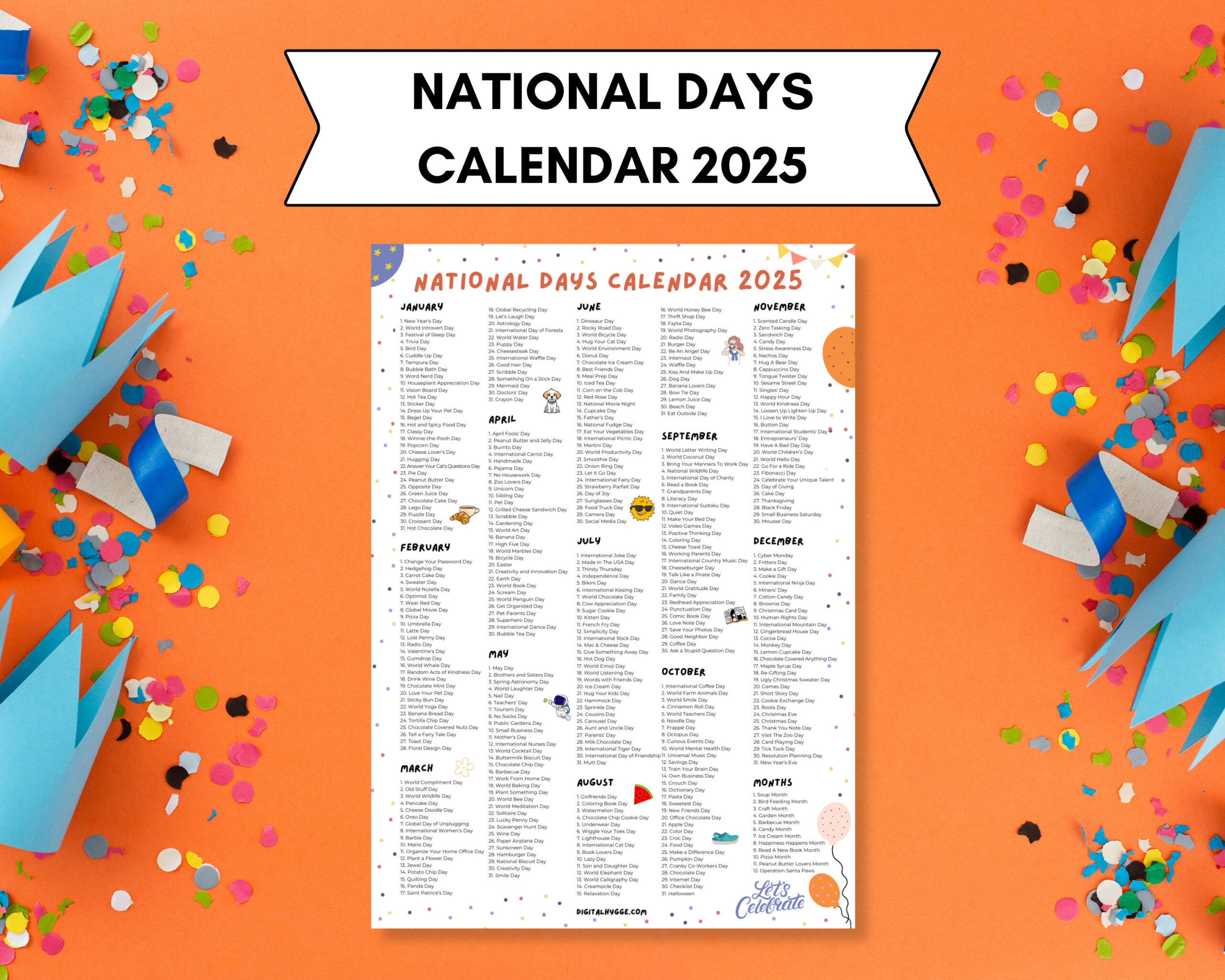 National Days Calendar Printable 2025 National Holidays Calendar | National Days Calendar 2025 Printable Free