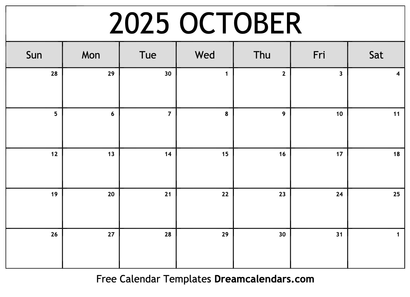 October 2025 Calendar - Free Printable With Holidays And Observances | Calendar 2025