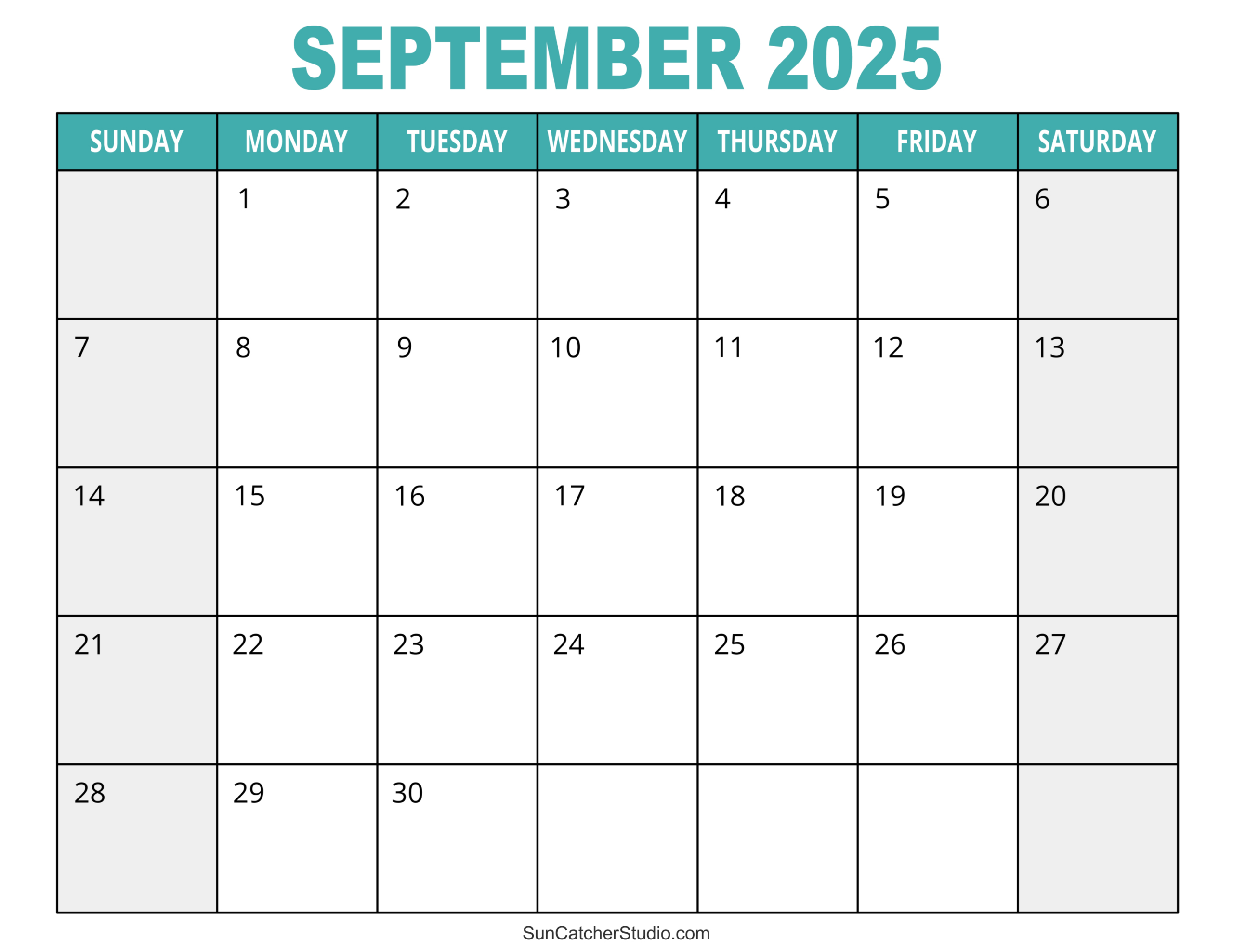 September 2025 Calendar (Free Printable) – Diy Projects, Patterns | Calendar 2025