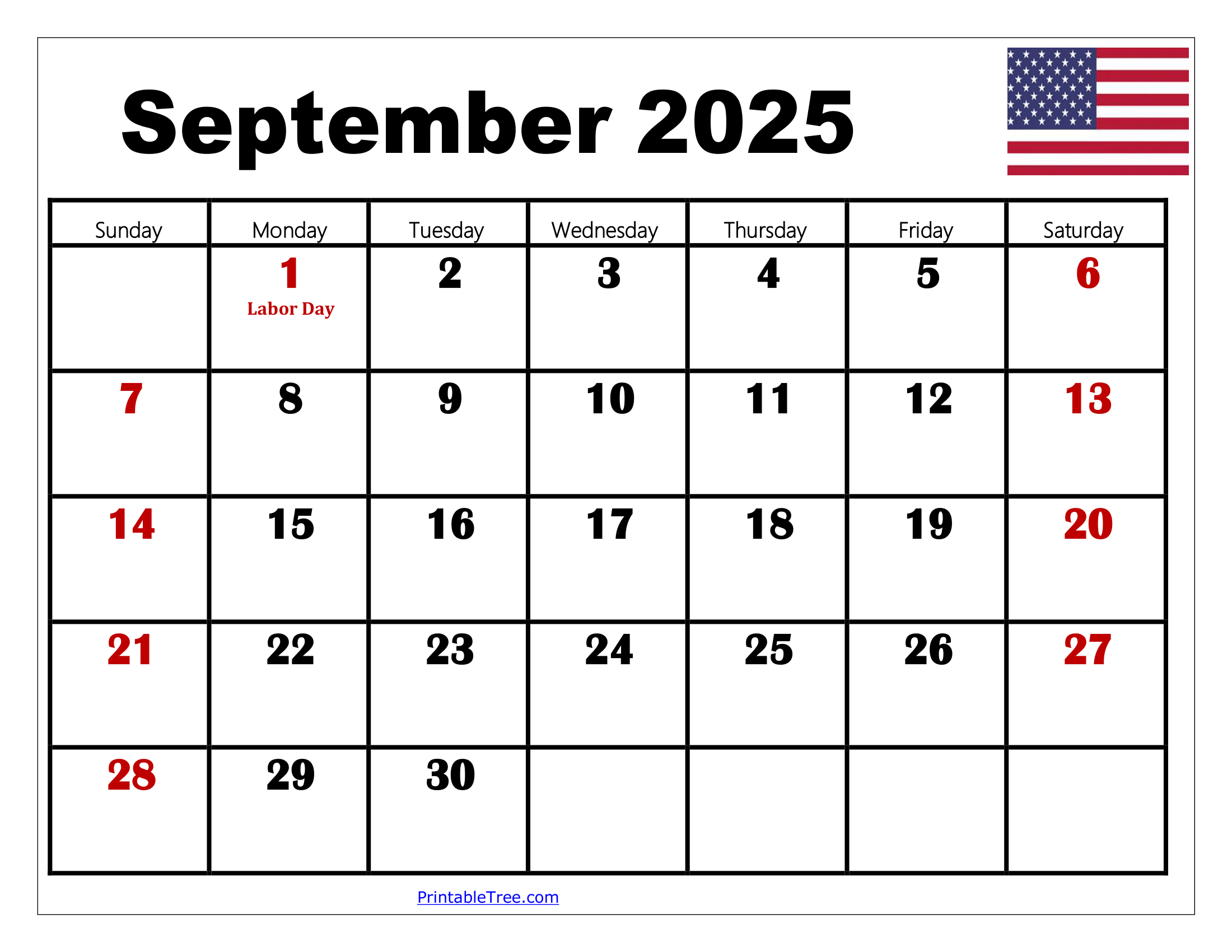 September 2025 Calendar Printable Pdf Template With Holidays | Calendar 2025