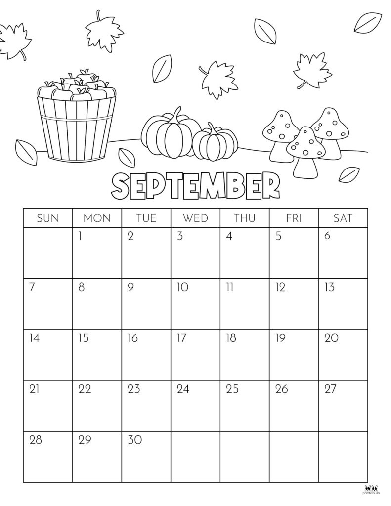 September 2025 Calendars - 107 Free Printables | Printabulls | September Calendar 2025 Printable