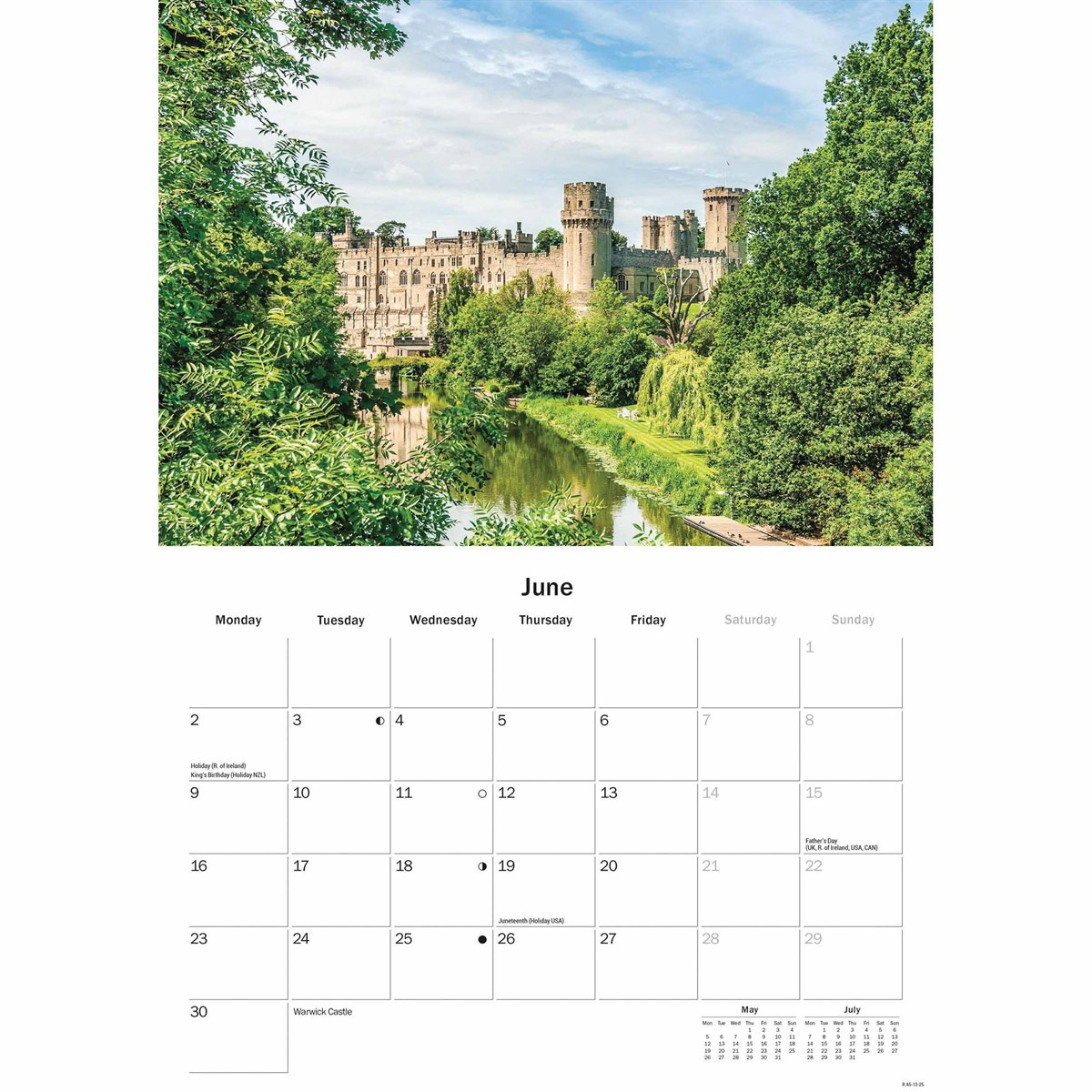 Shakespeare Country, Stratford-Upon-Avon A5 Calendar 2025 | Avon Campaign Calendar 2025 Printable