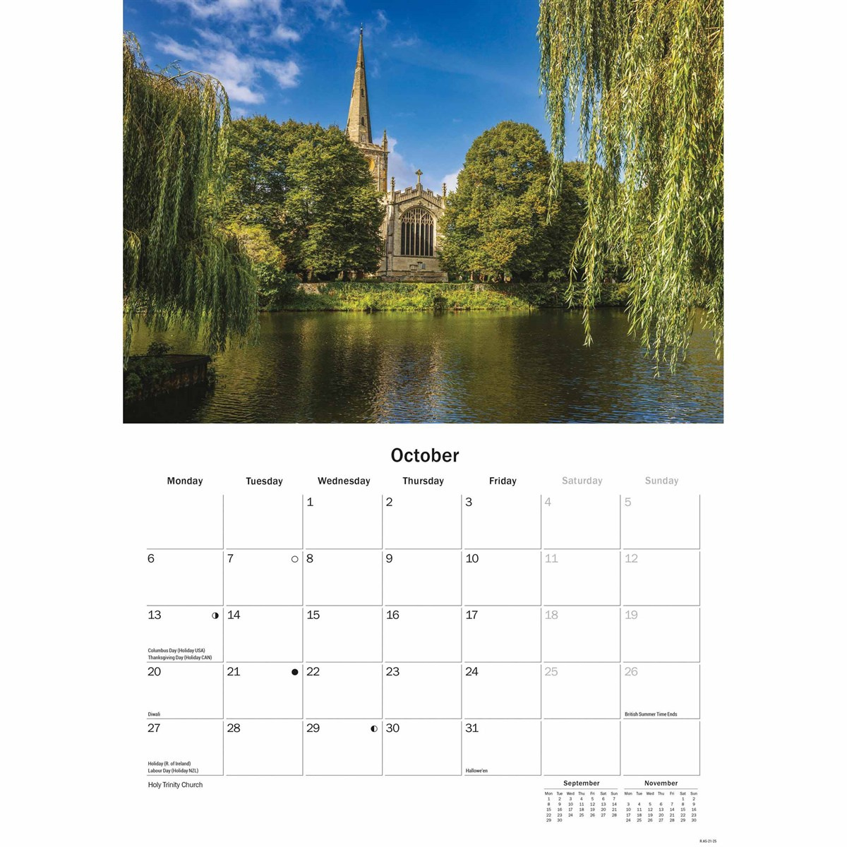 Shakespeare Country, Stratford-Upon-Avon A5 Calendar 2025 | Calendar 2025