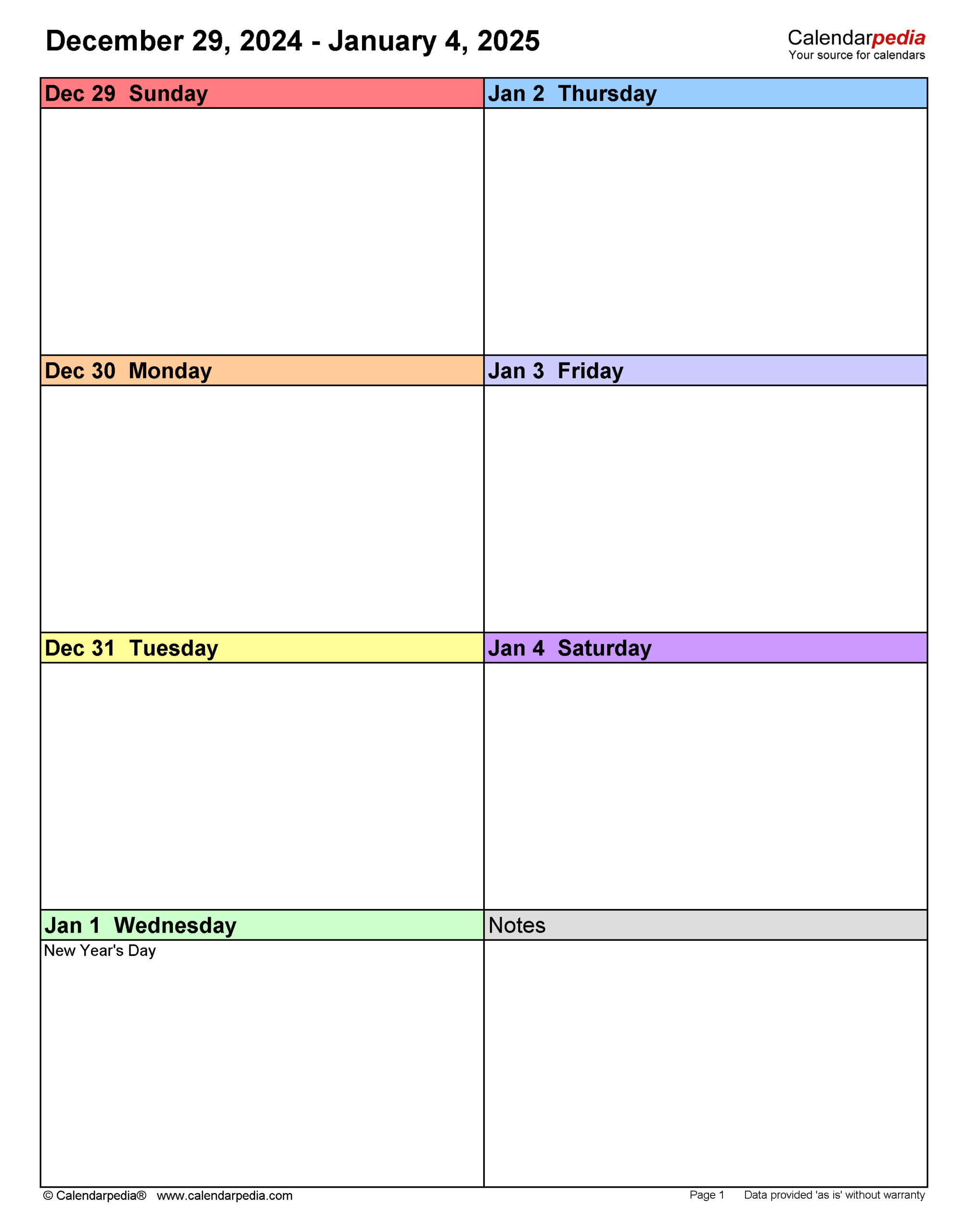 Weekly Calendars 2025 For Pdf - 12 Free Printable Templates | Calendar 2025