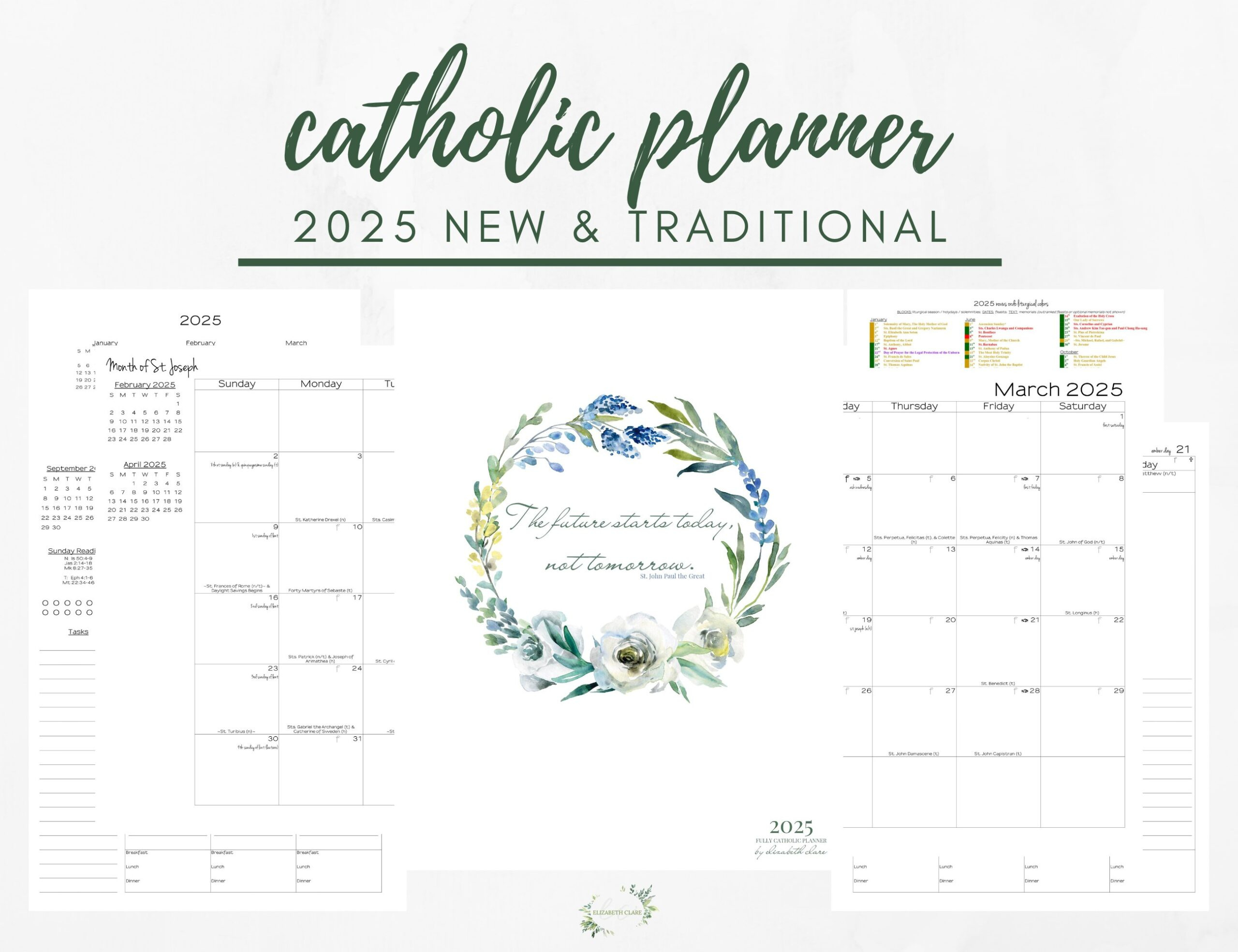 2025 Printable Catholic Planner Pdf: Fully Catholic | Calendar 2025