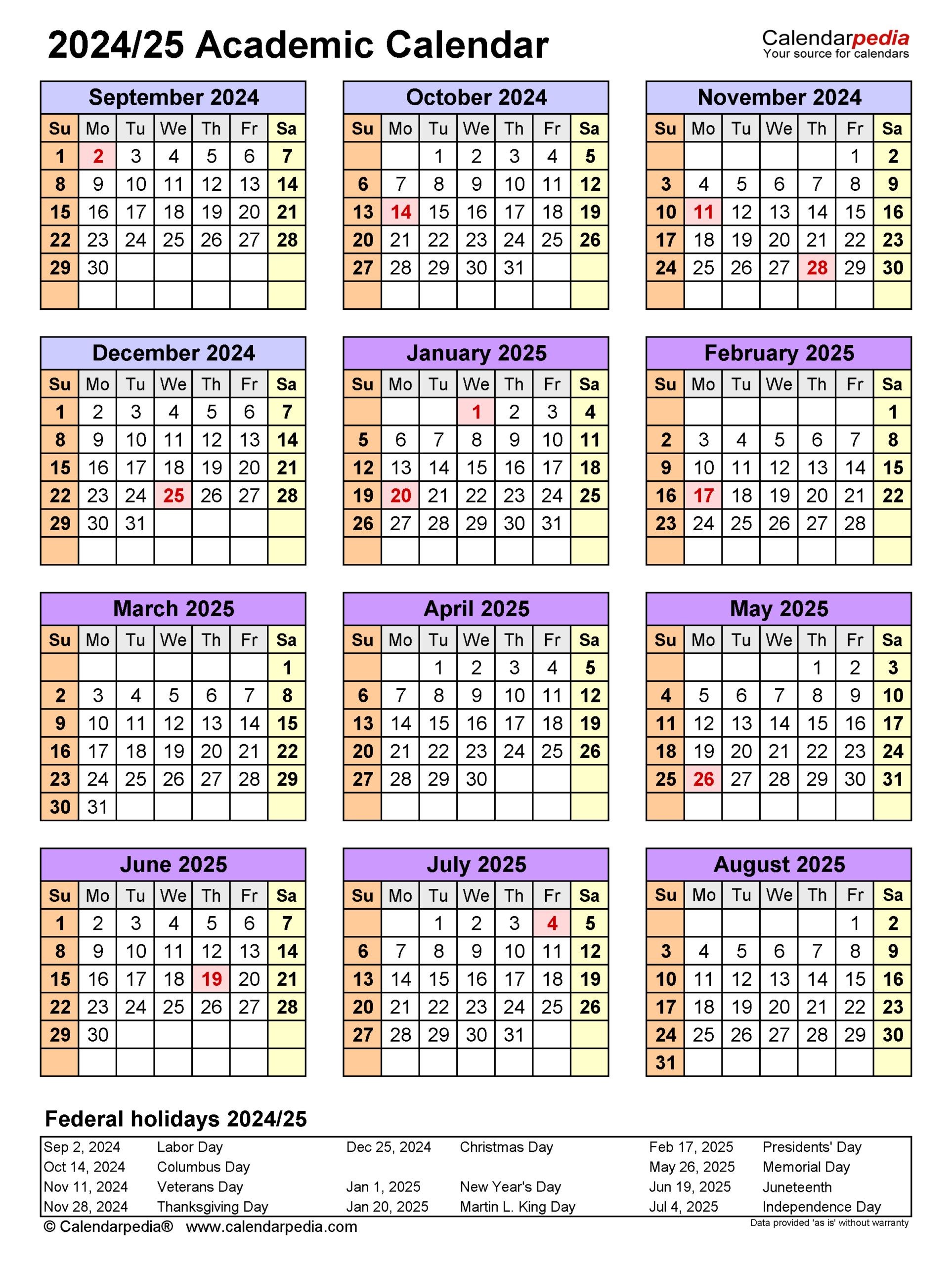 Academic Calendar Lindenwood |  Calendar 2025