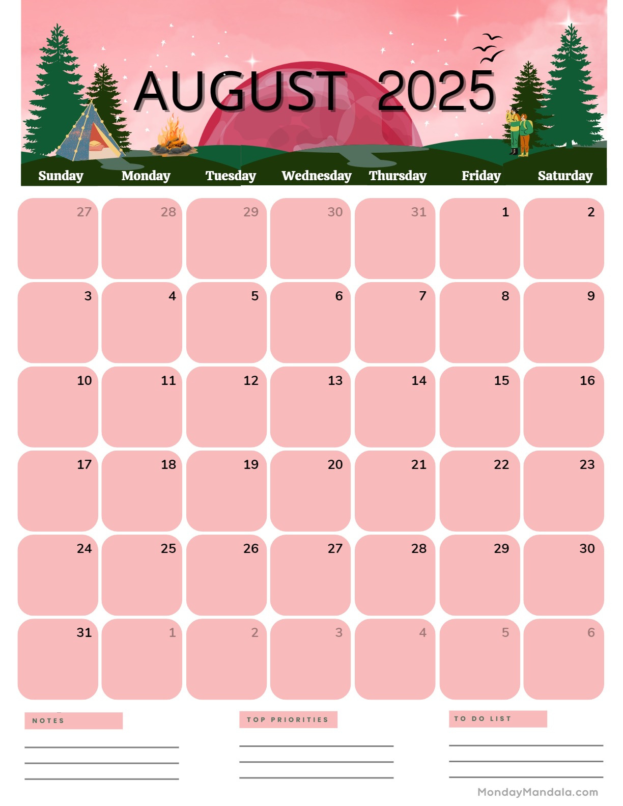 August 2025 Calendar (52 Free Pdf Printables) | August 2025 Calendar Printable Vertical