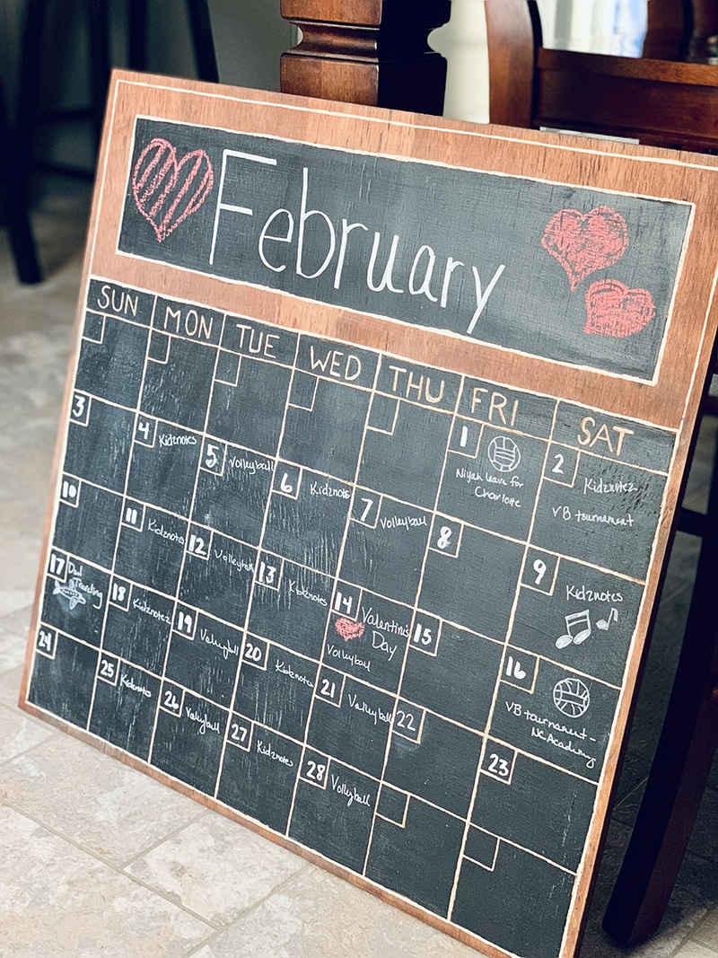 Diy Wood Wall Chalkboard Calendar For Keeping Your Family On Track | Calendar 2025