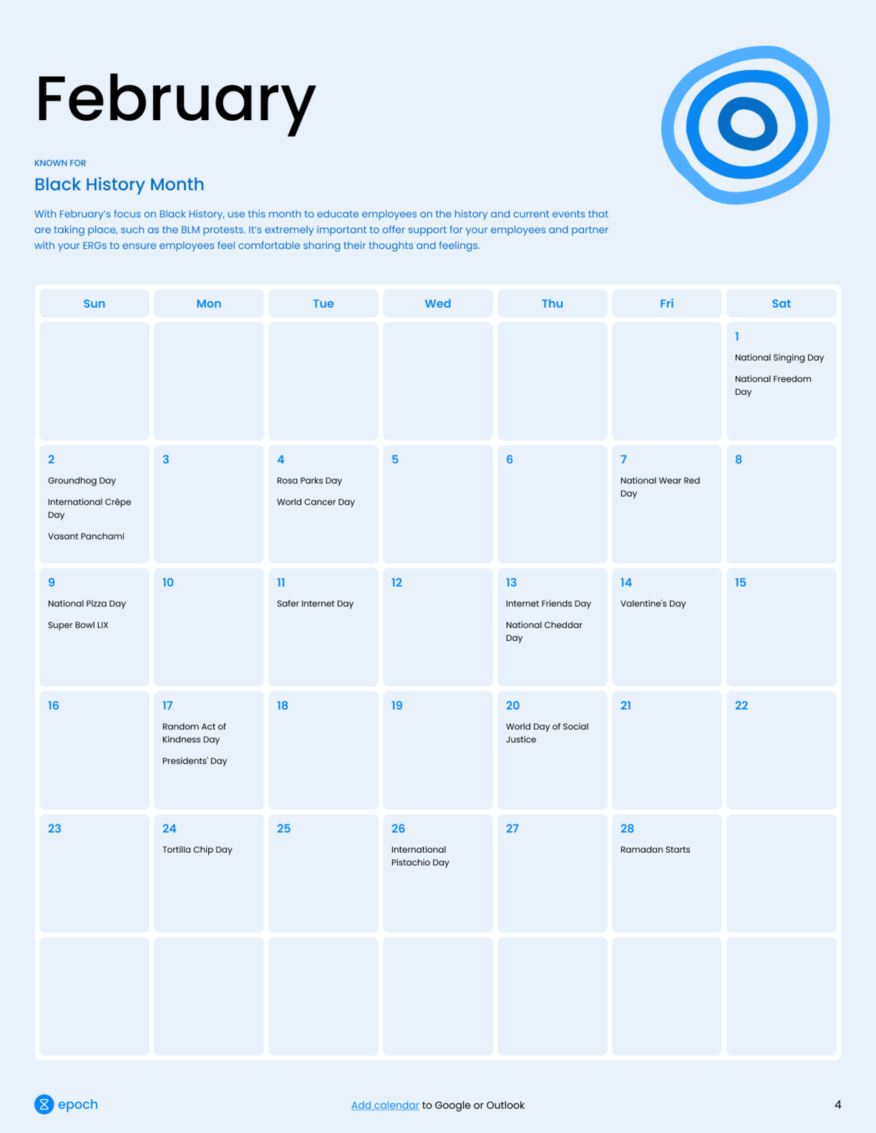 Epoch | Month Of Events - February 2025 | Calendar 2025