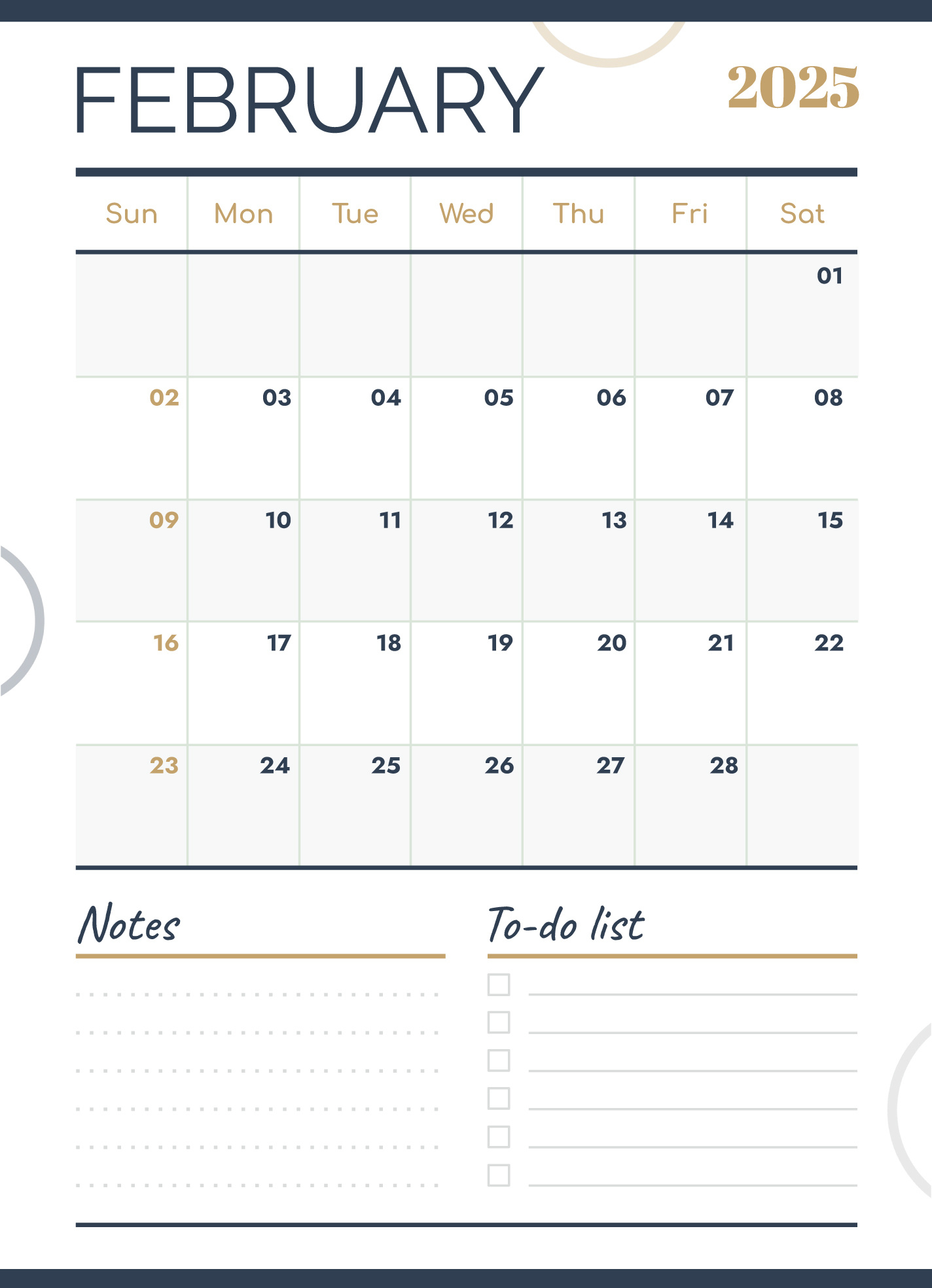 February 2025 Calendar Free Google Docs Template - Gdoc.io | Calendar 2025