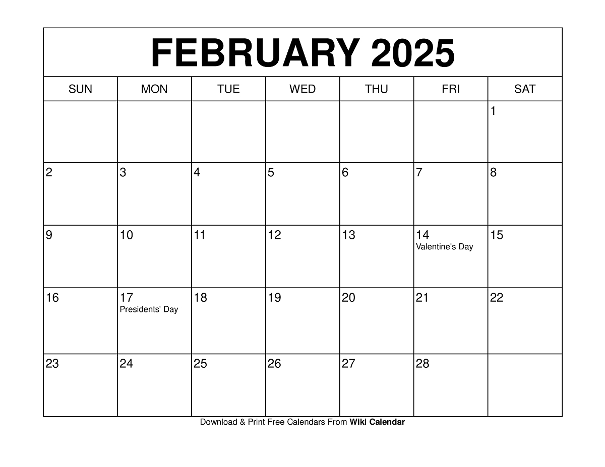 February 2025 Calendar - Printable Templates &amp;amp; More | Calendar of February From the 12th Day to the 24th 2025