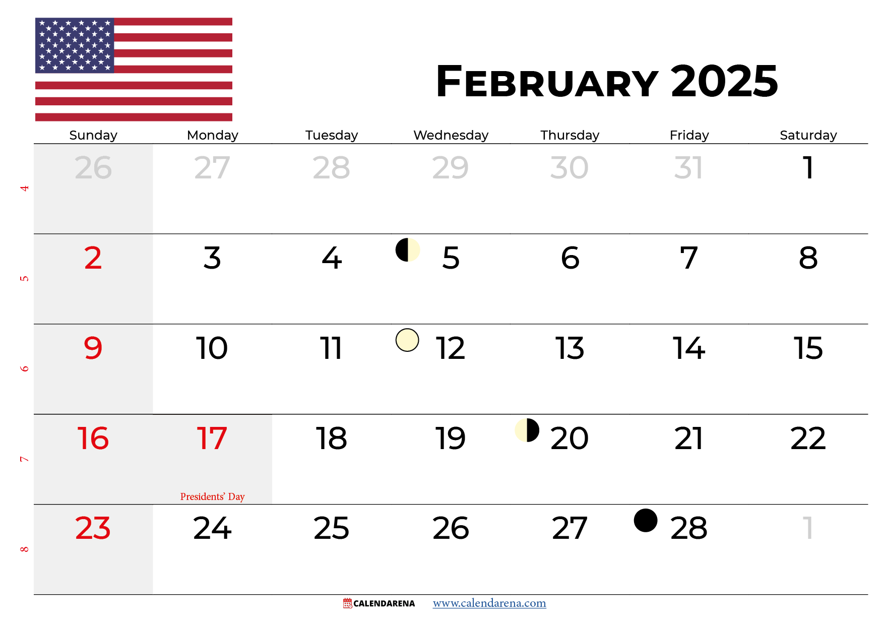 February 2025 Calendar With Holidays | Calendar 2025