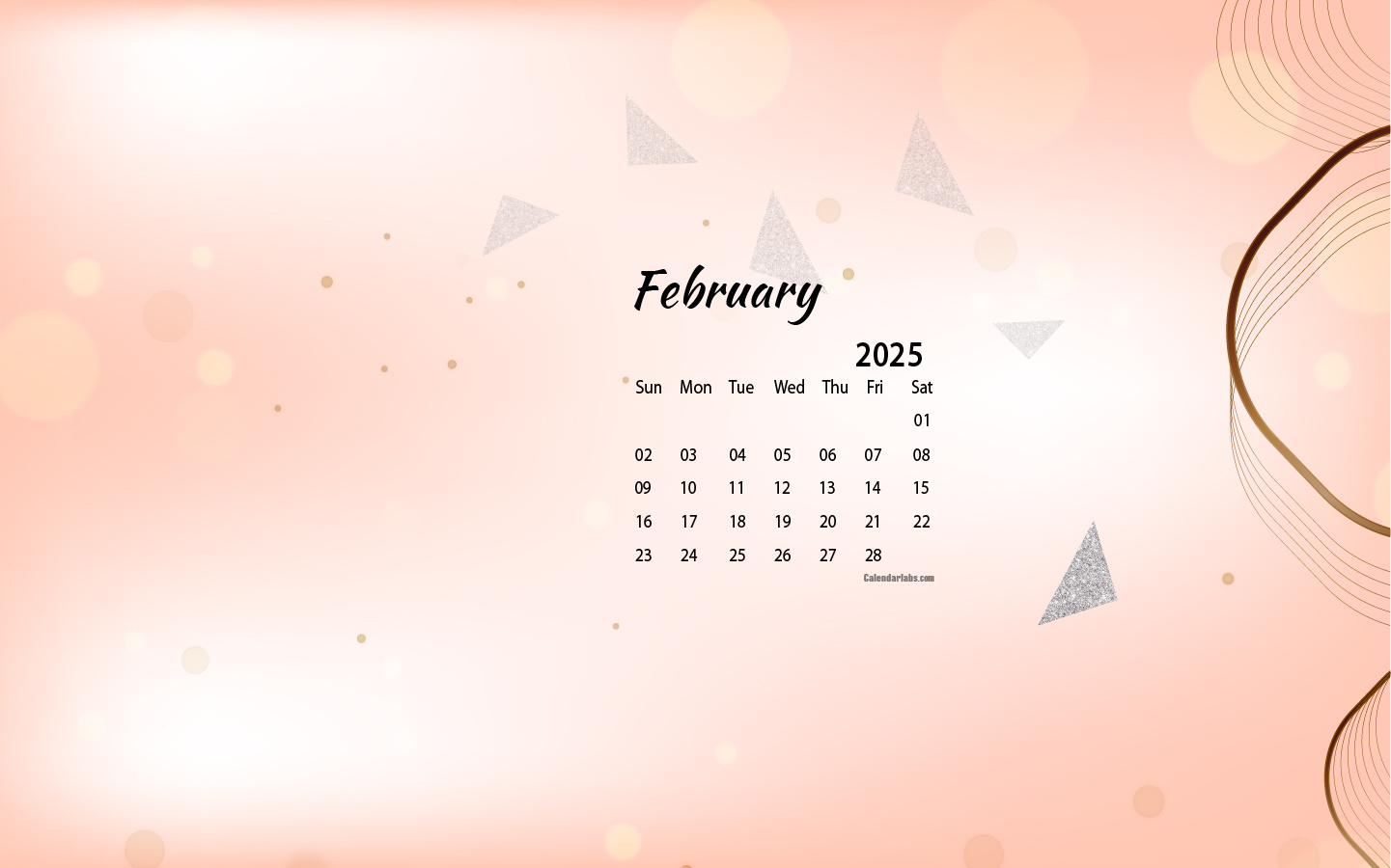 February 2025 Desktop Wallpaper Calendar - Calendarlabs | Calendar 2025