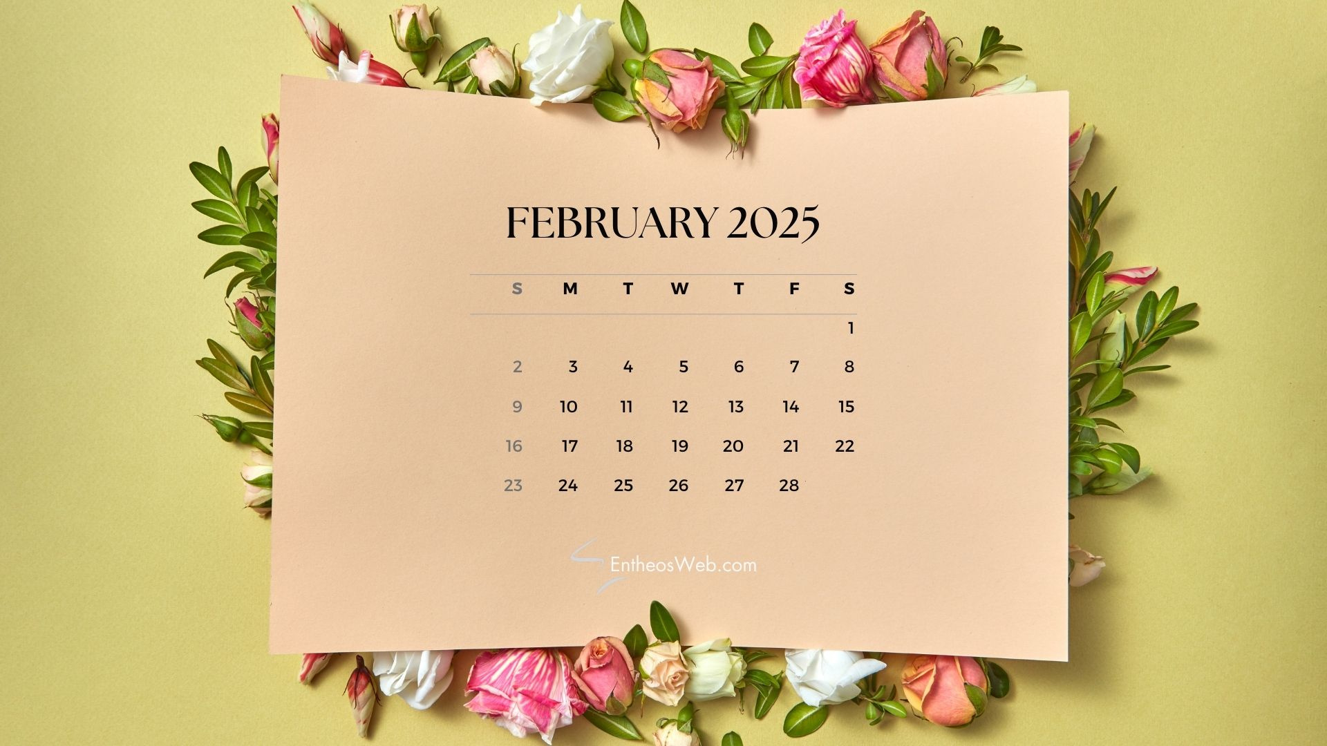 February 2025 Desktop Wallpaper Calendars | Entheosweb | February 2025 Calendar Wallpaper