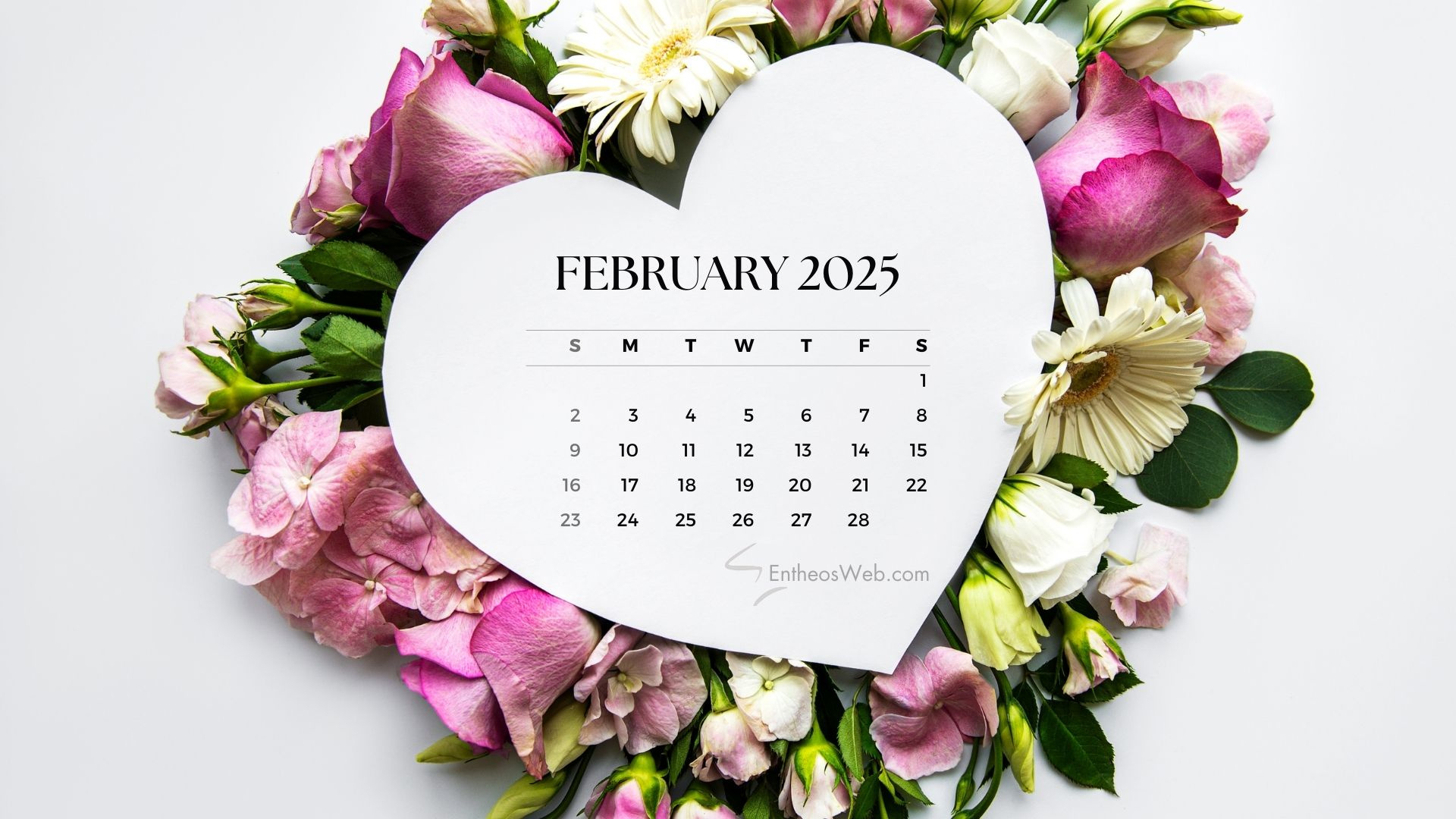 February 2025 Desktop Wallpaper Calendars | Entheosweb | February 2025 Desktop Calendar Wallpaper