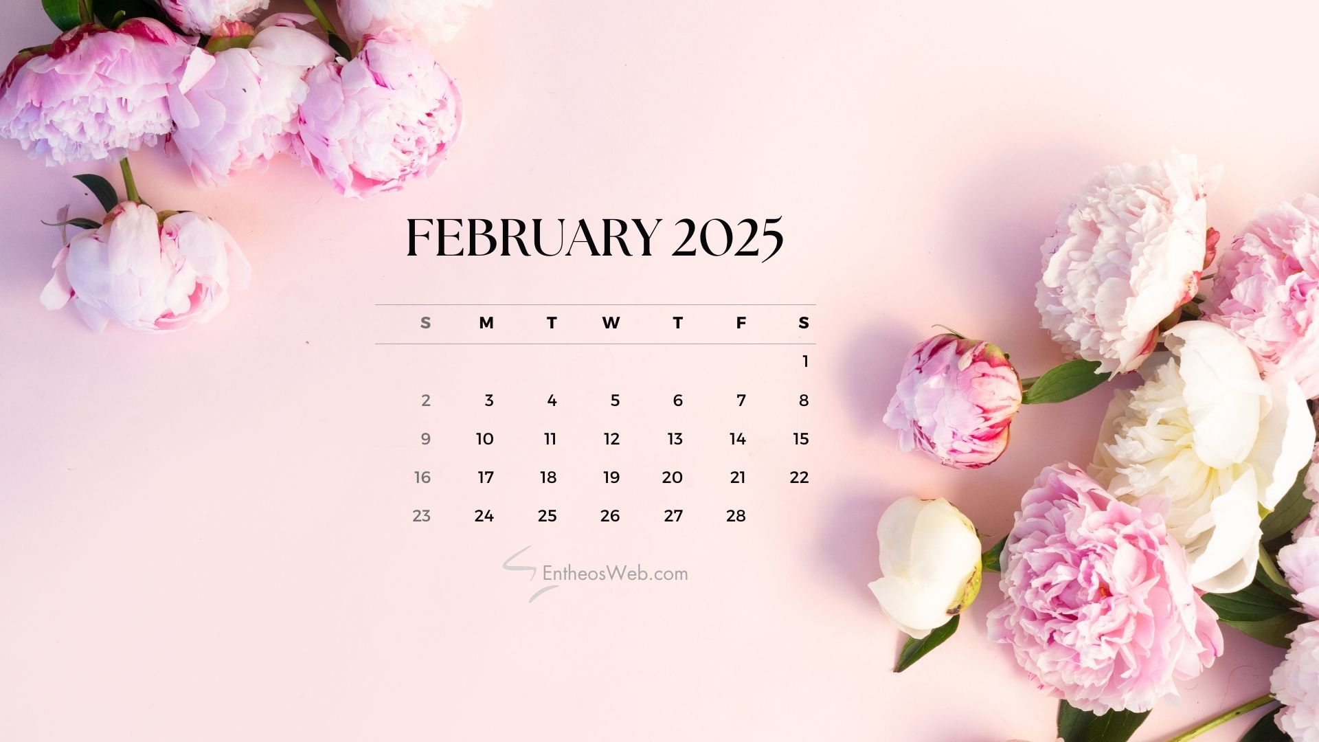 February 2025 Desktop Wallpaper Calendars | Entheosweb | February Calendar Wallpaper 2025