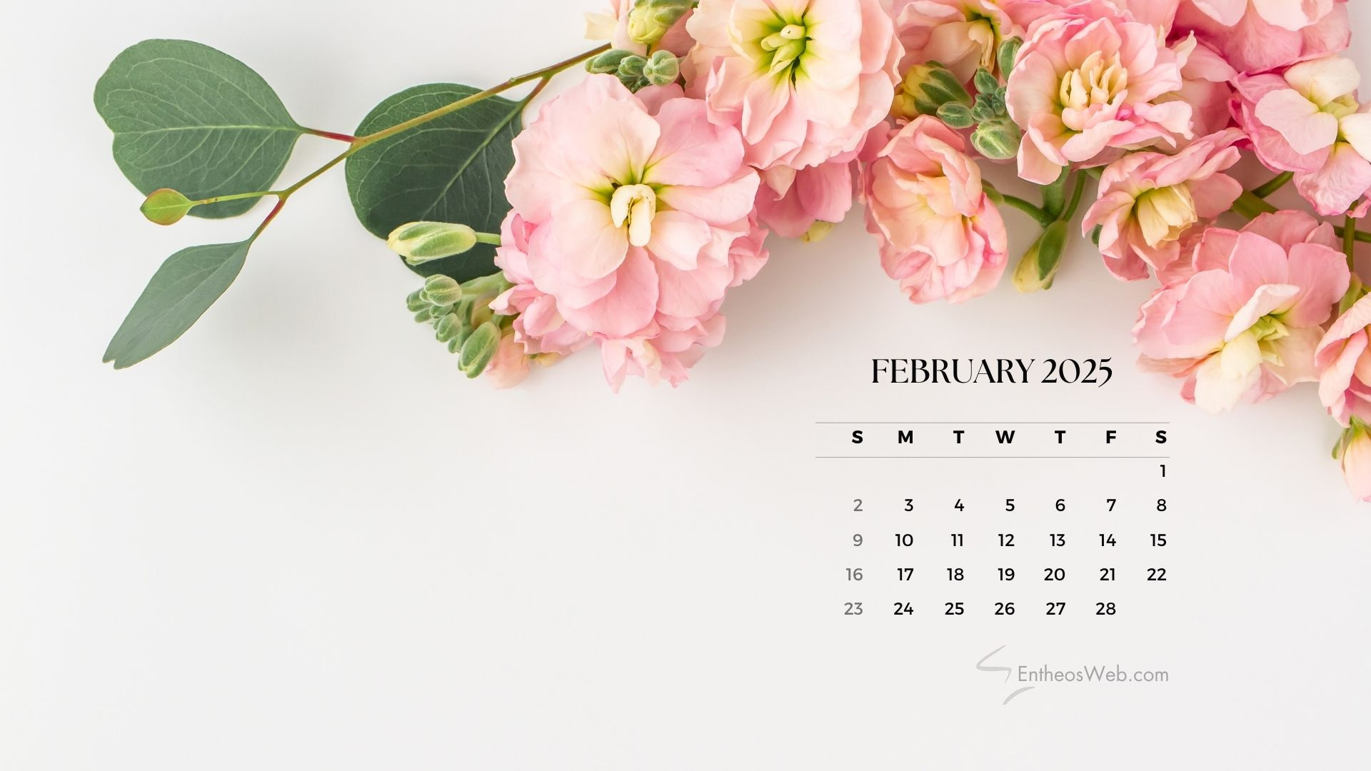 February 2025 Desktop Wallpaper Calendars | Entheosweb | February Calendar Wallpaper 2025