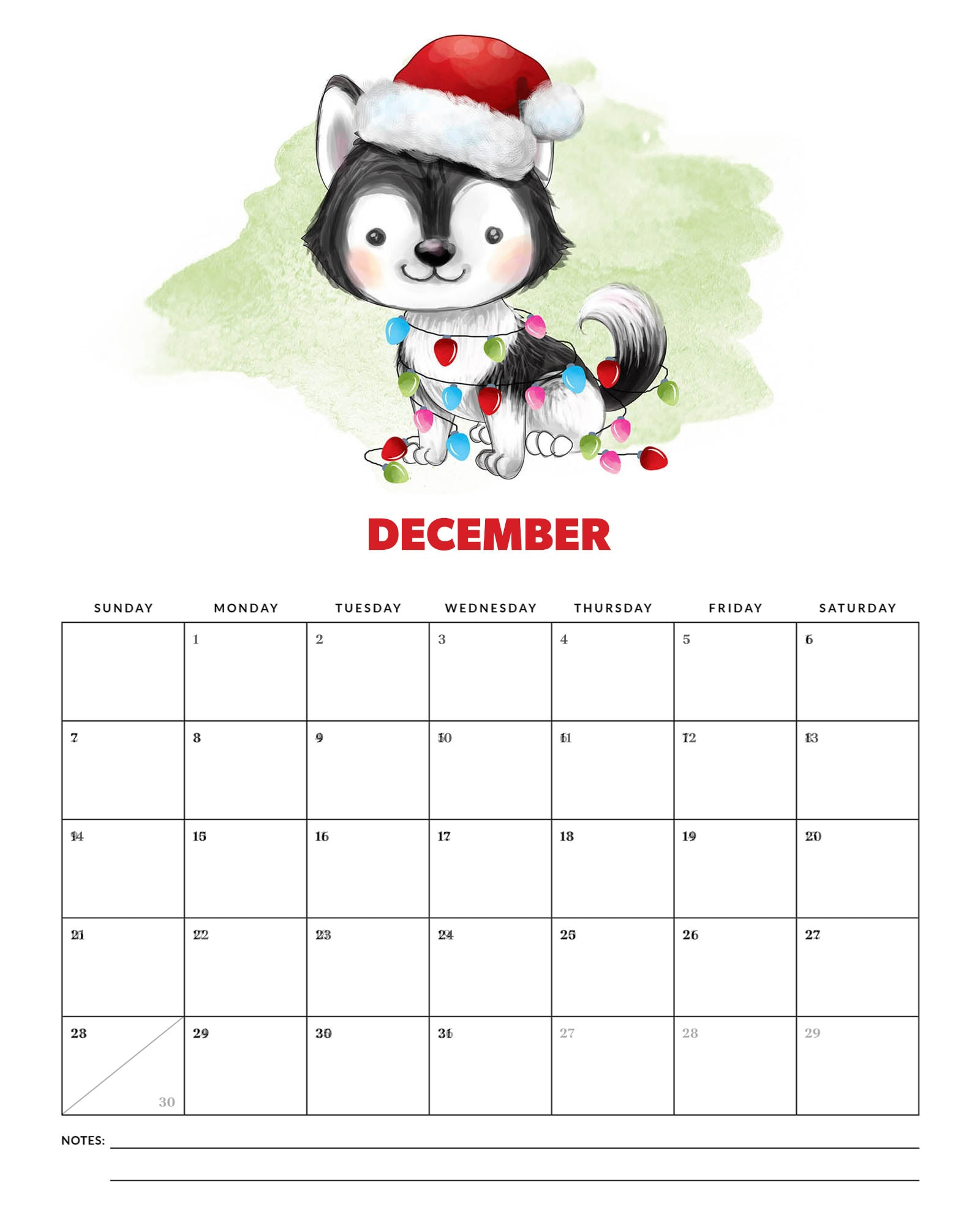 Free Printable 2025 Cute Dog Calendar - The Cottage Market | Printable Dog Calendar 2025