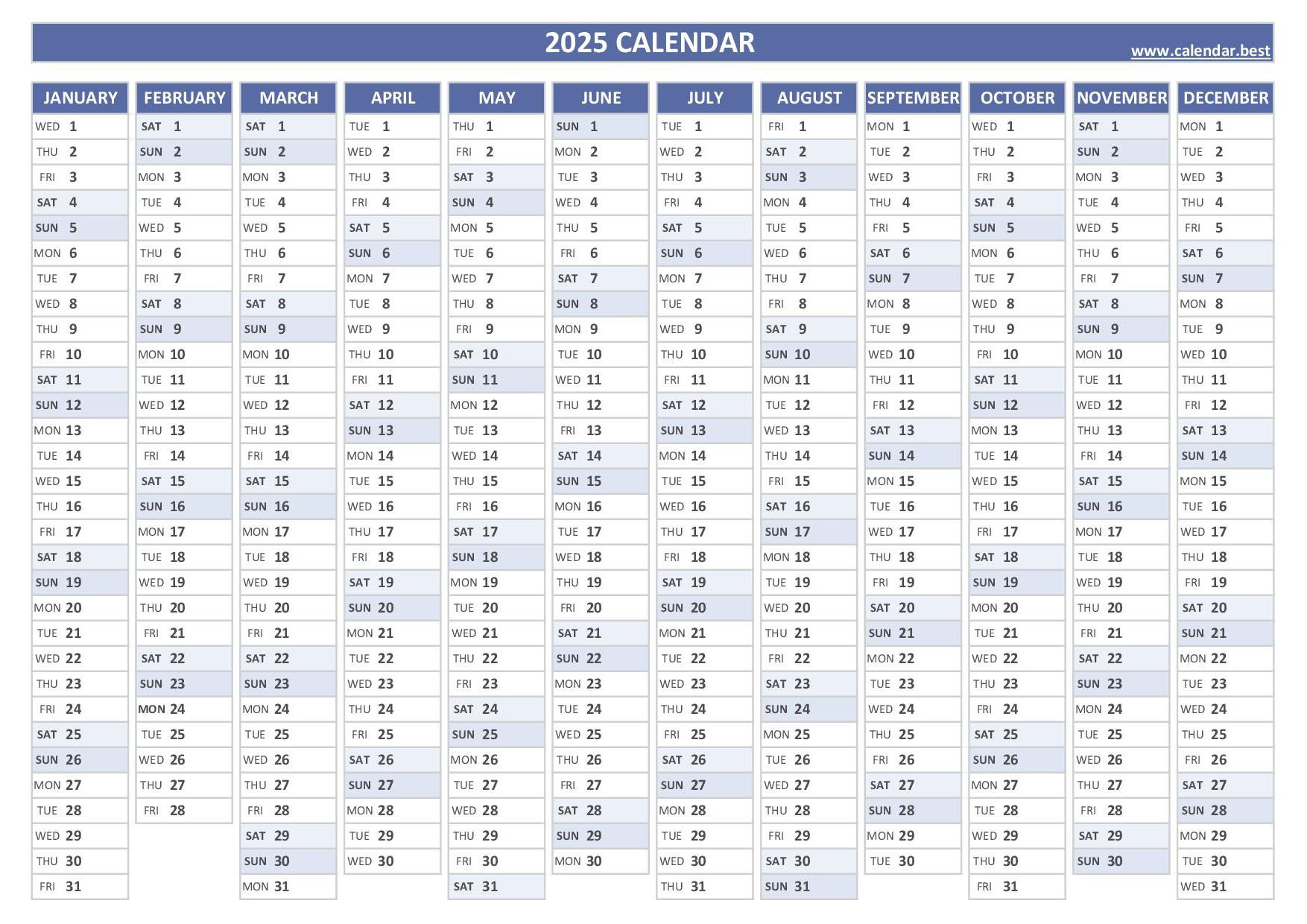 Free Printable Calendars 2025 &amp;amp; 2026 🗓 | Plan Ahead &amp;amp; Stay | Best Free Printable Calendar 2025