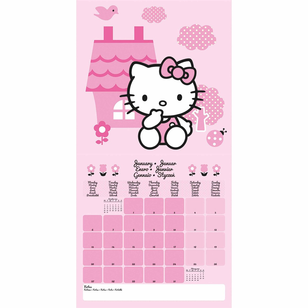 Hello Kitty Calendar 2025 | Printable Calendar 2025 Hello Kitty