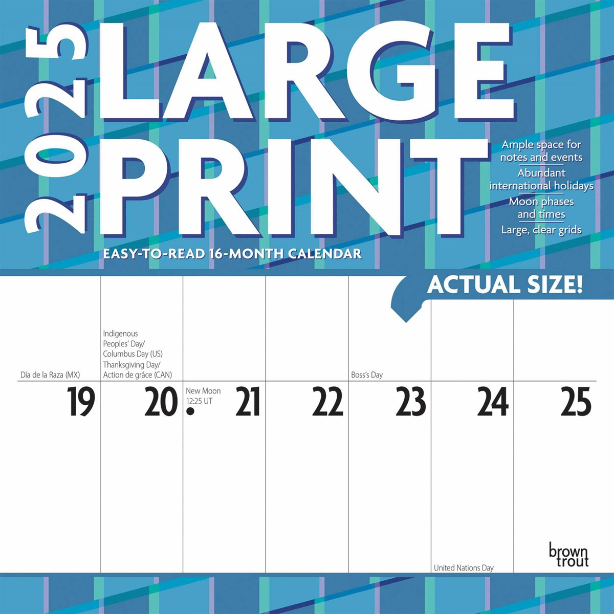 Large Print Calendar 2025 | Calendar 2025